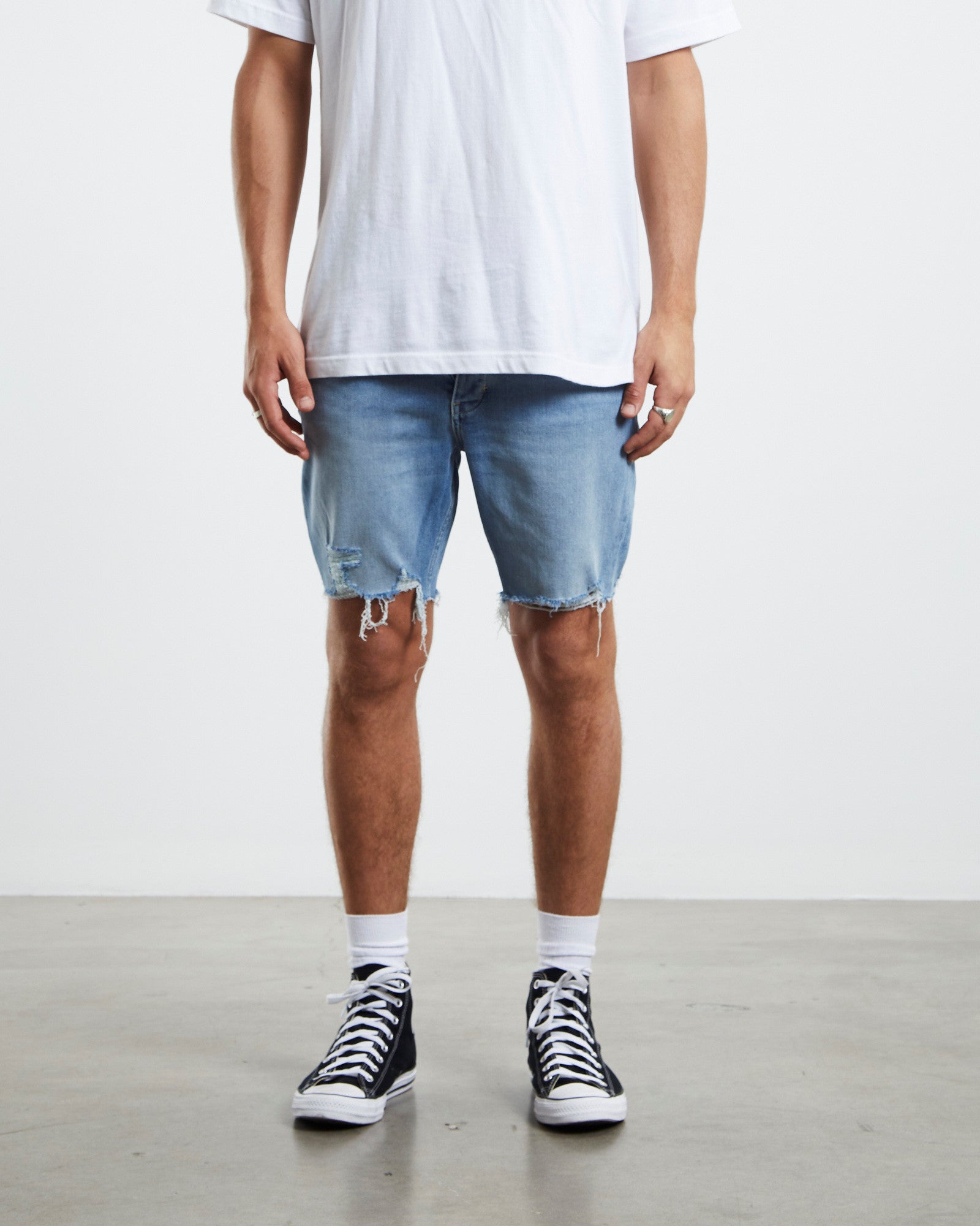 Ray Denim Shorts Shuttle Blue