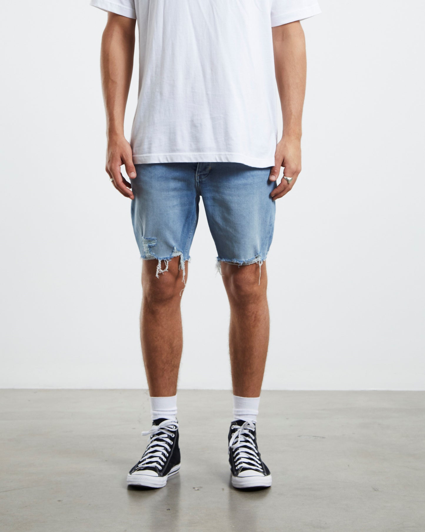 Ray Denim Shorts Shuttle Blue