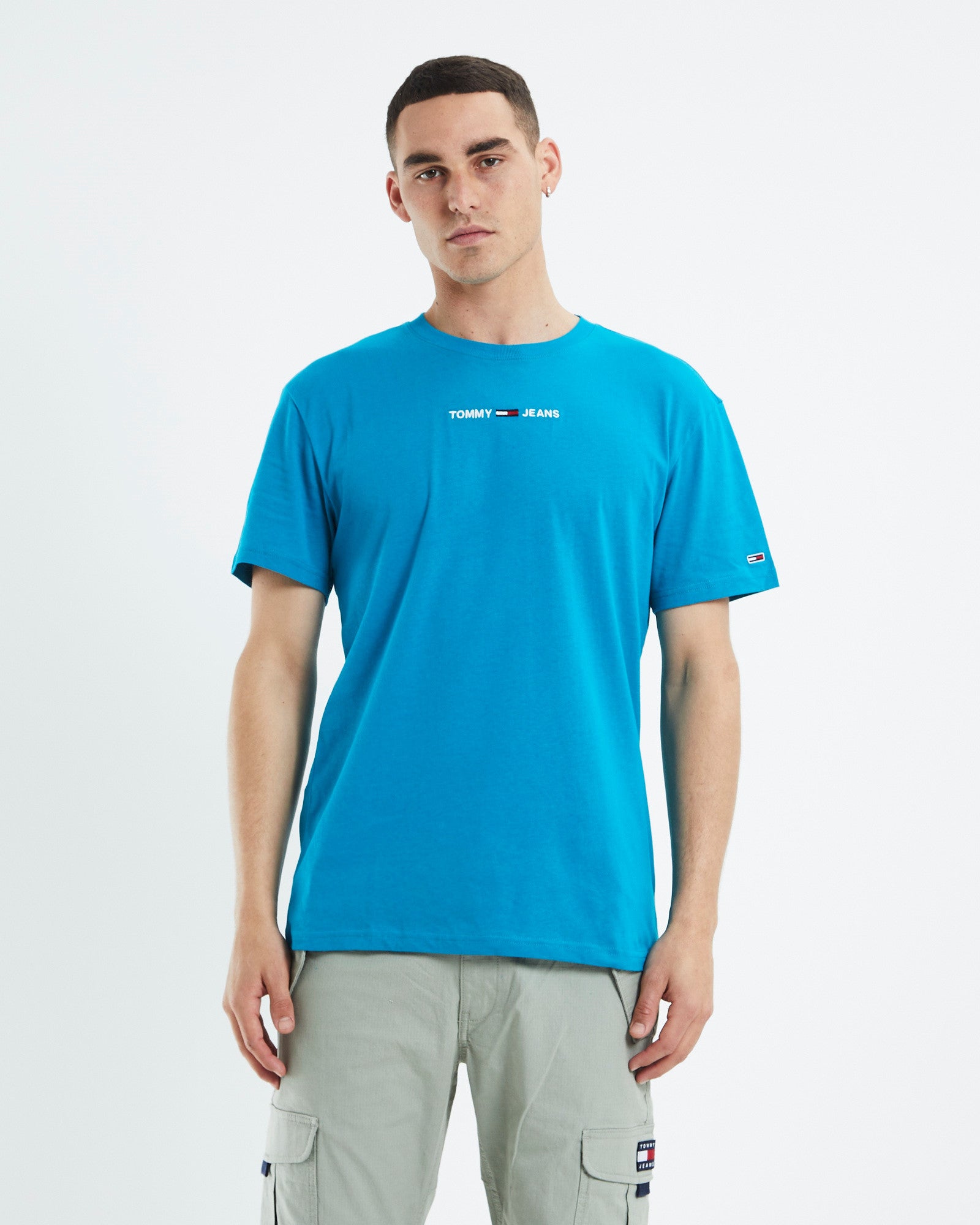 TJM Small Text T-Shirt New Teal BLUE