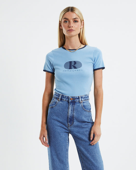 Vintage Sport Baby Rib T-Shirt Light Blue