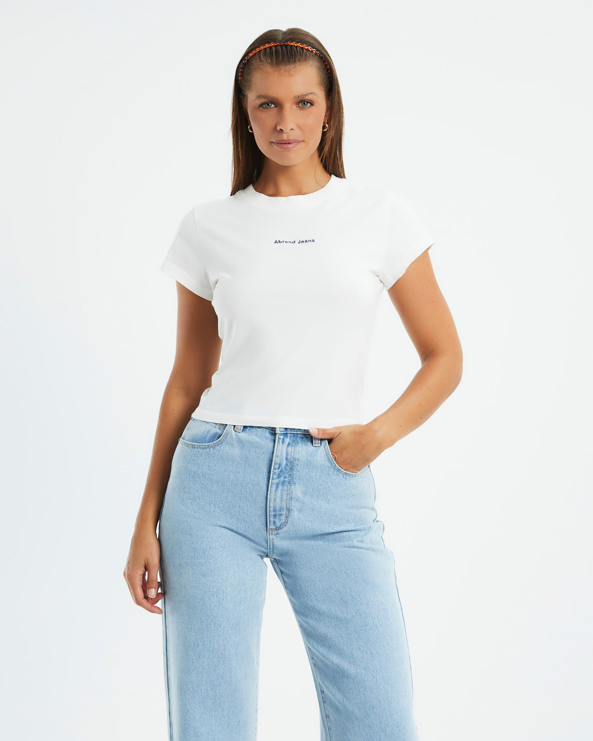 A Baby Tee Astral White/Blue WHITE