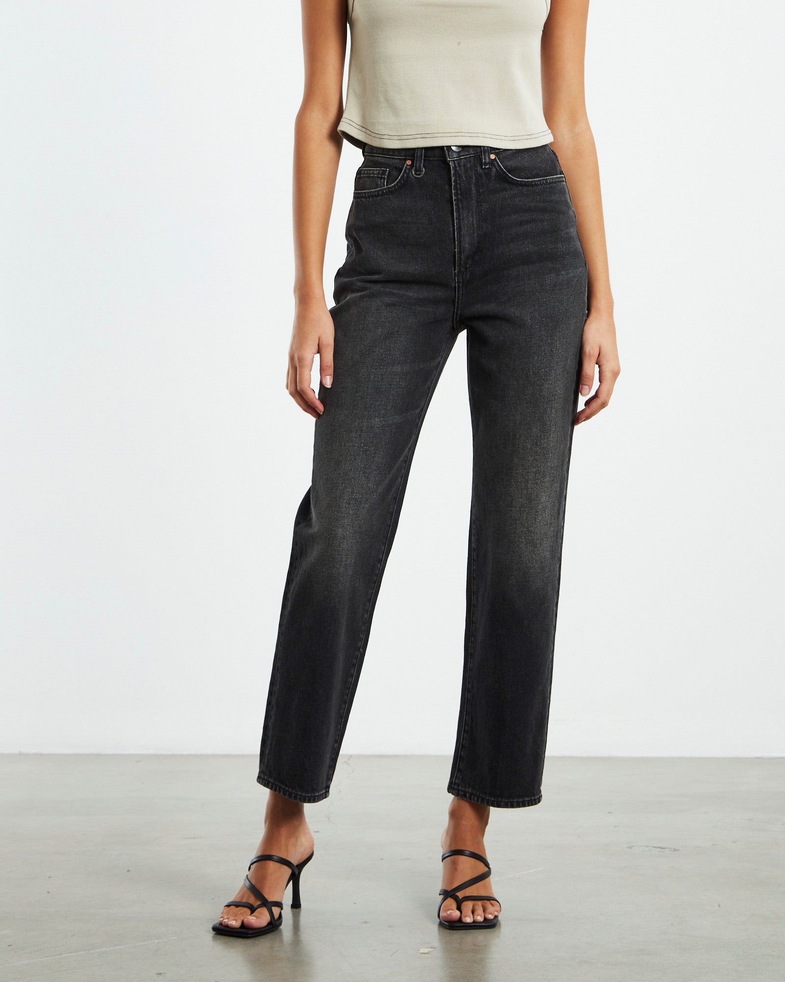 Nico Straight Jeans Empire Black BLACK