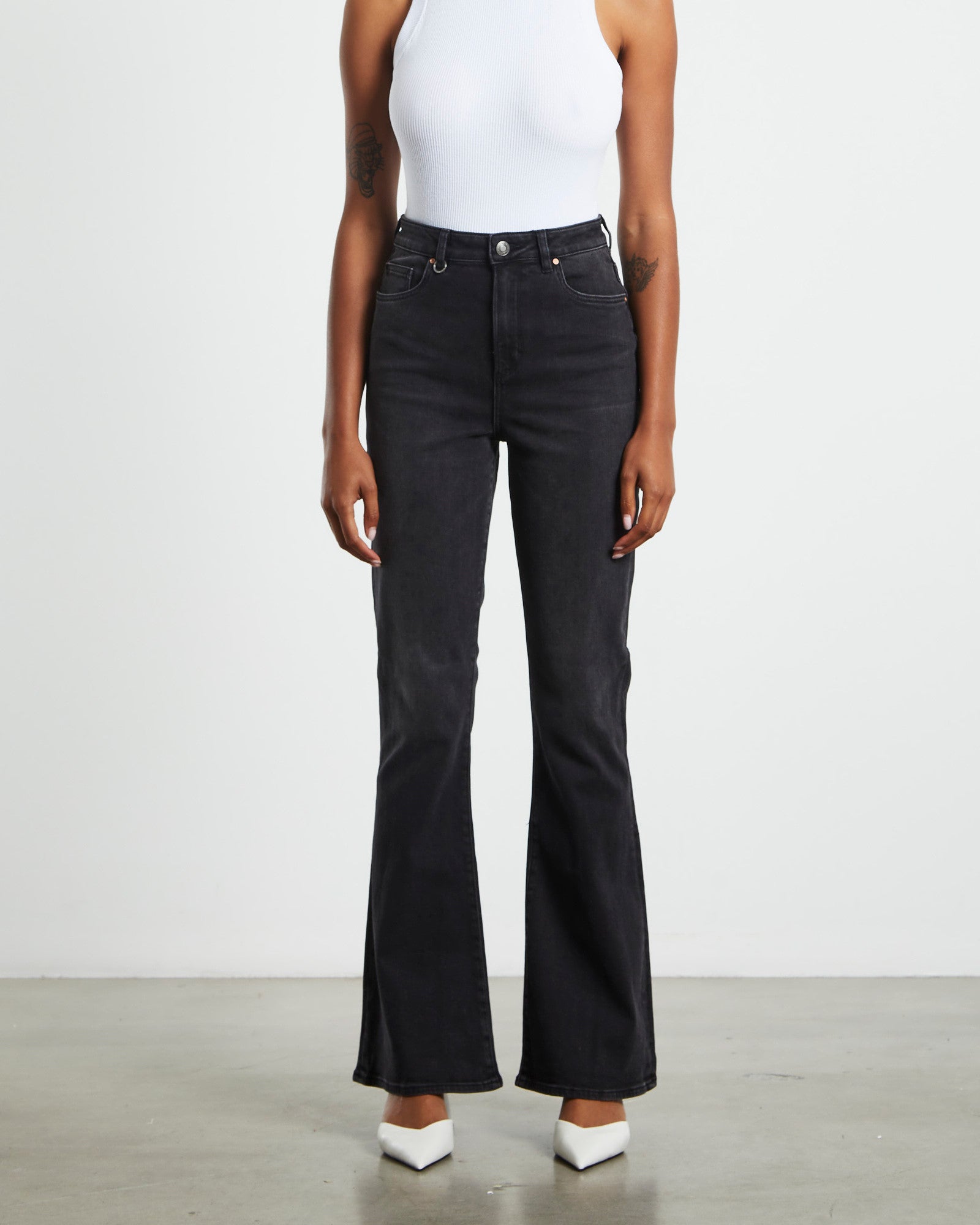 Debbie Bootcut Jeans Moonstruck Black BLACK