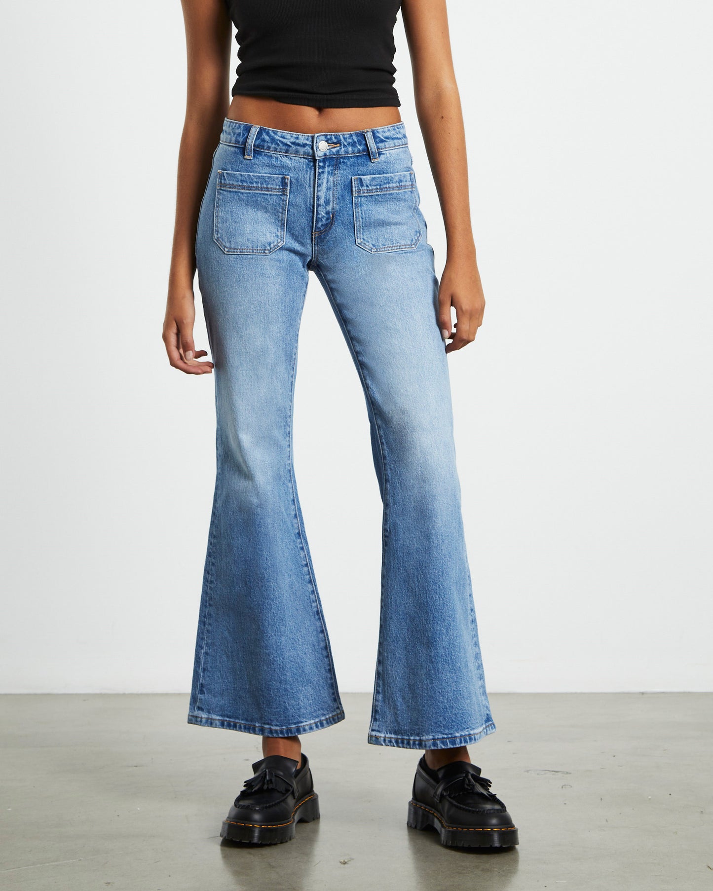 Eastcoast Low Flare Jeans Carlson Blue