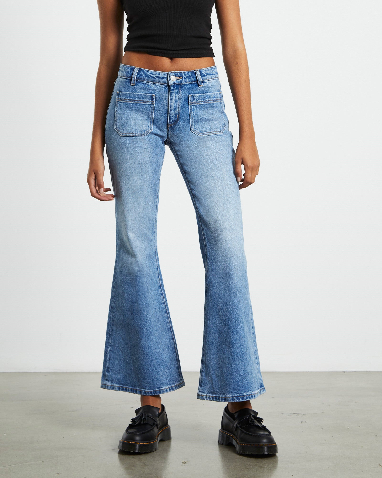 Eastcoast Low Flare Jeans Carlson Blue BLUE