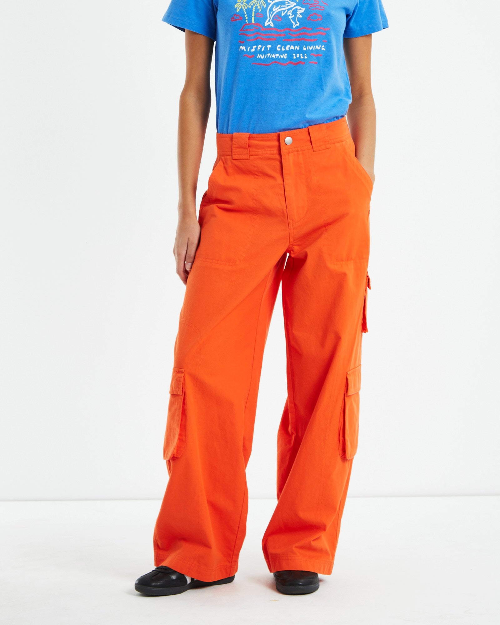 Water Pipe Cargo Pants Sherbert Orange ORANGE