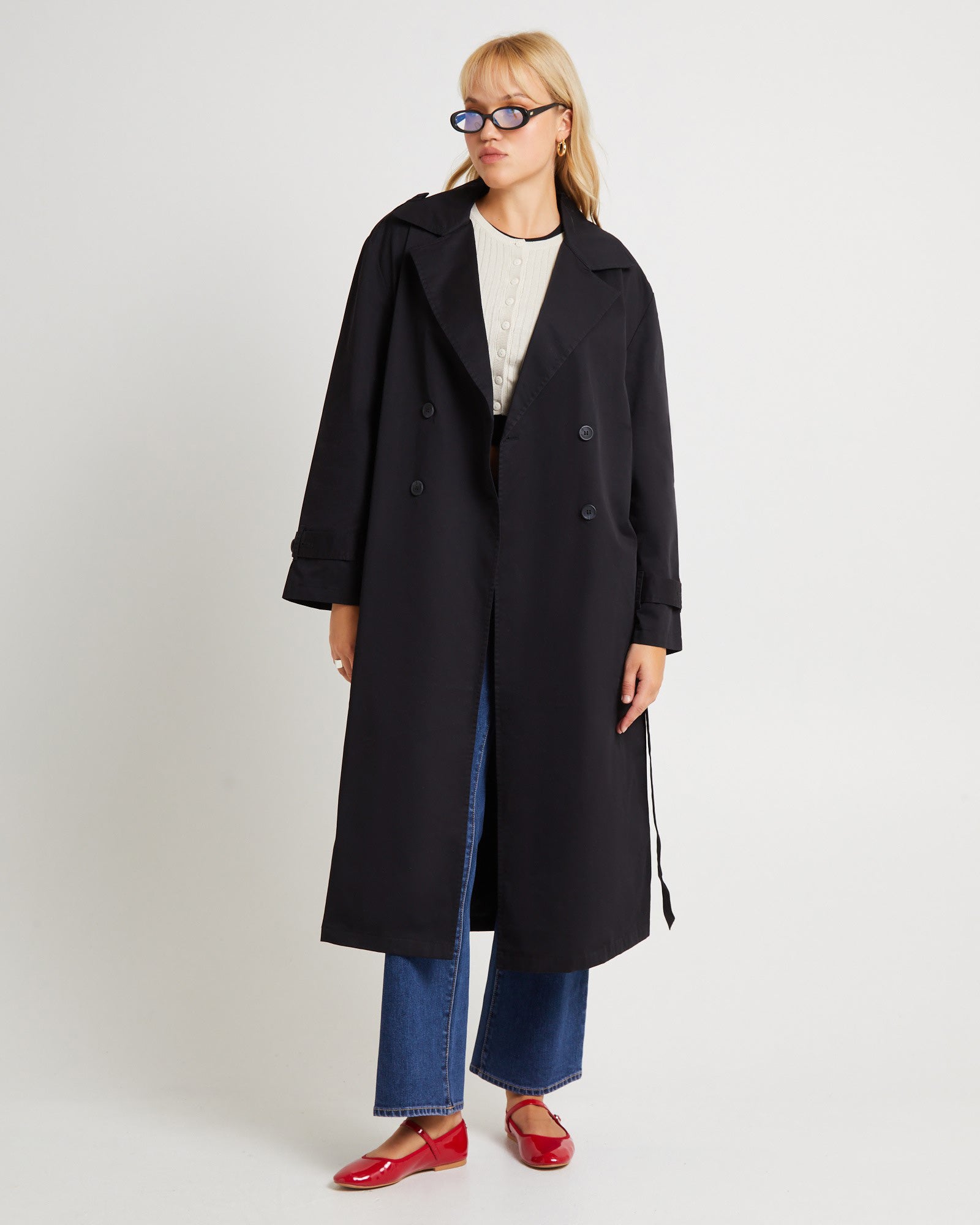 Tamika Trench Coat Black BLACK