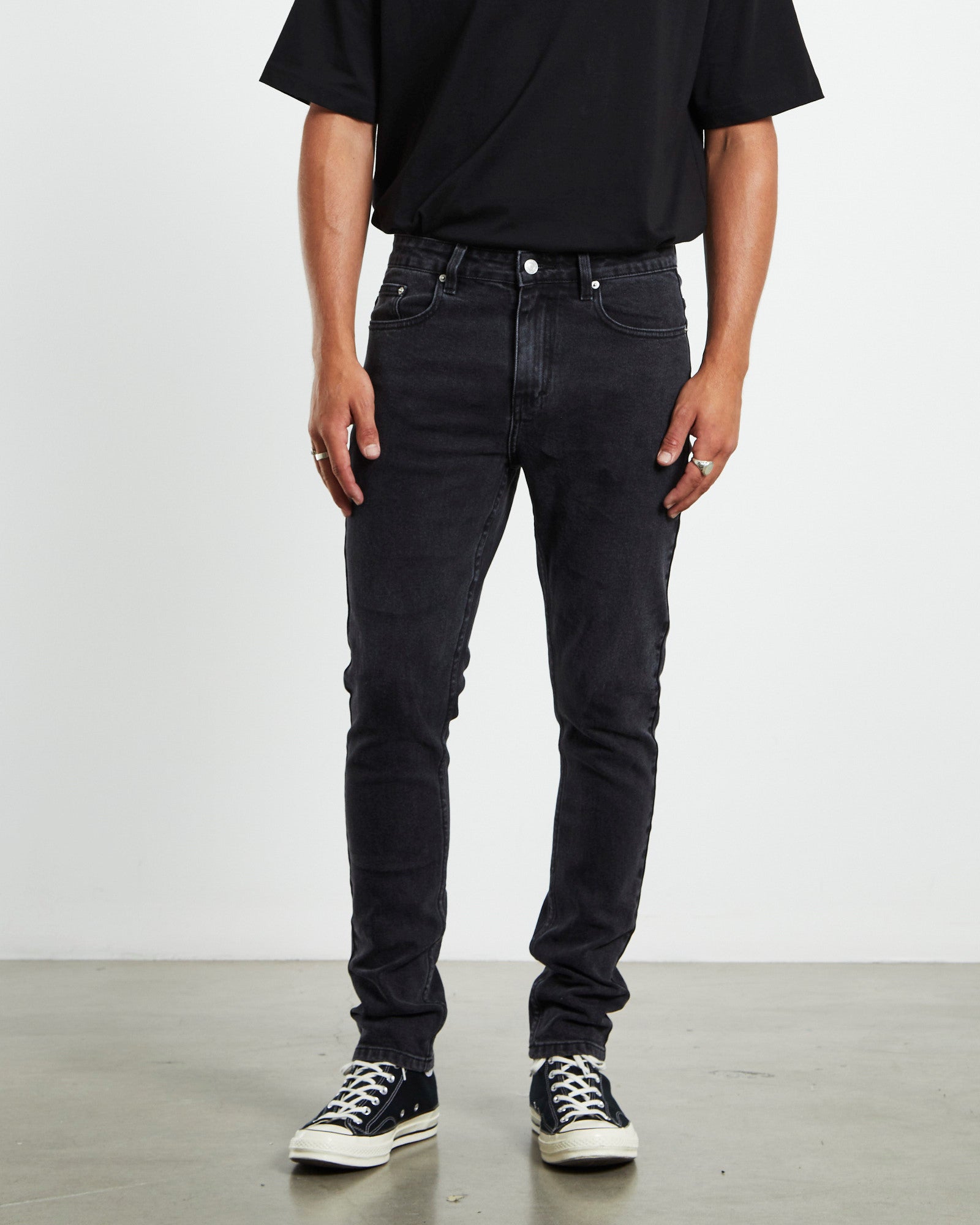 City Riot Slim Jeans Worker Black