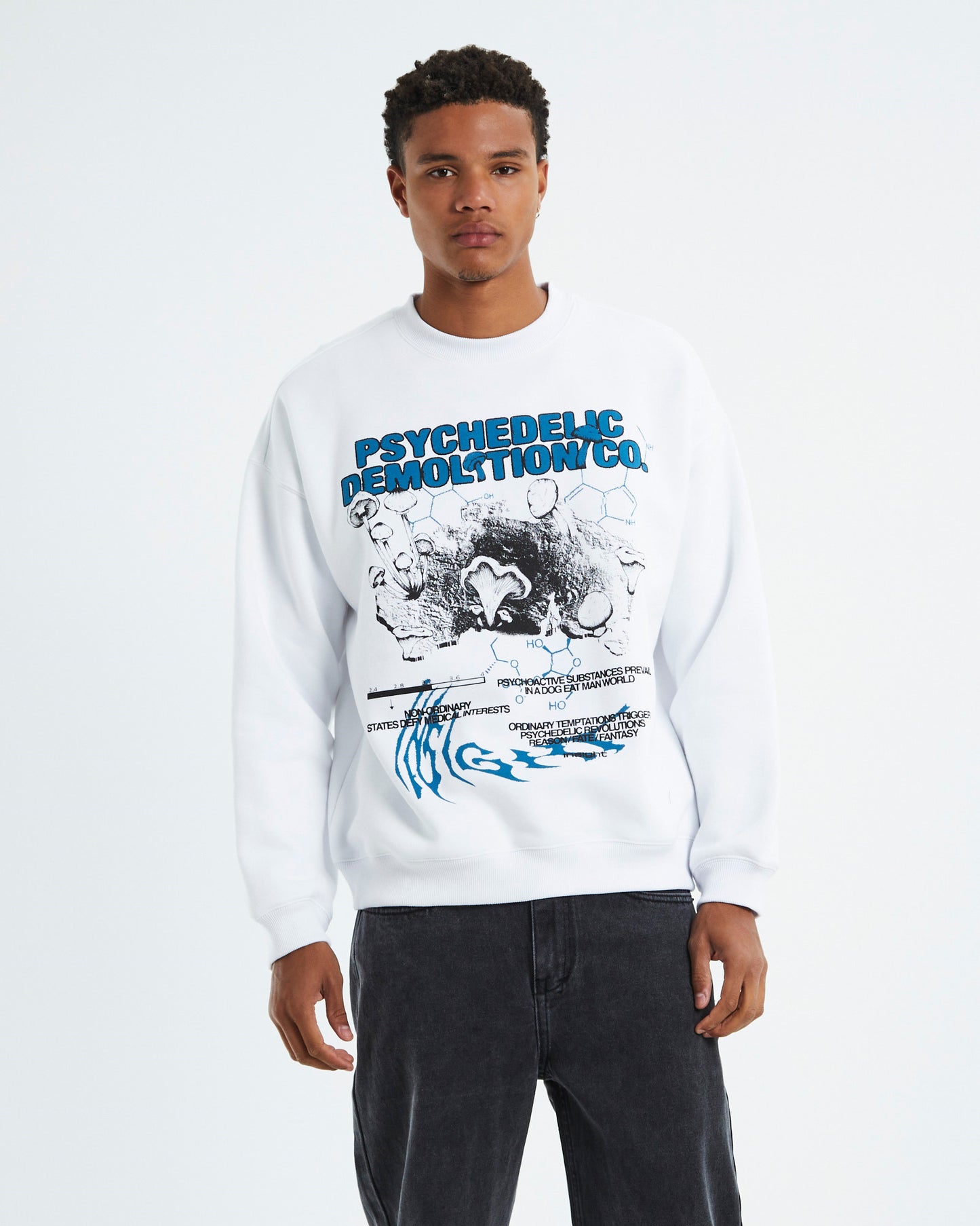 Psych Rev Crewneck Jumper White