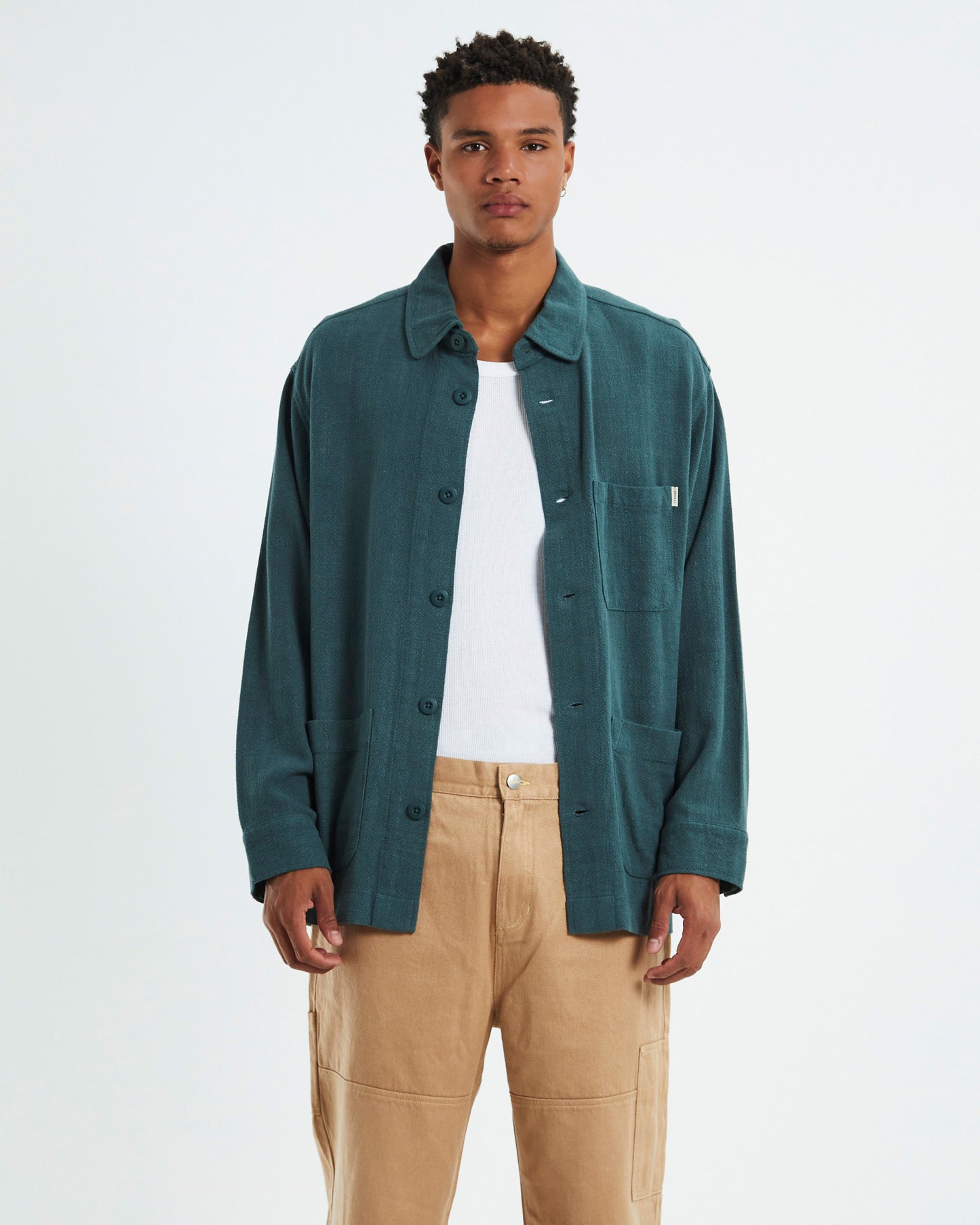 Wilson Textured Chore Jacket Green
