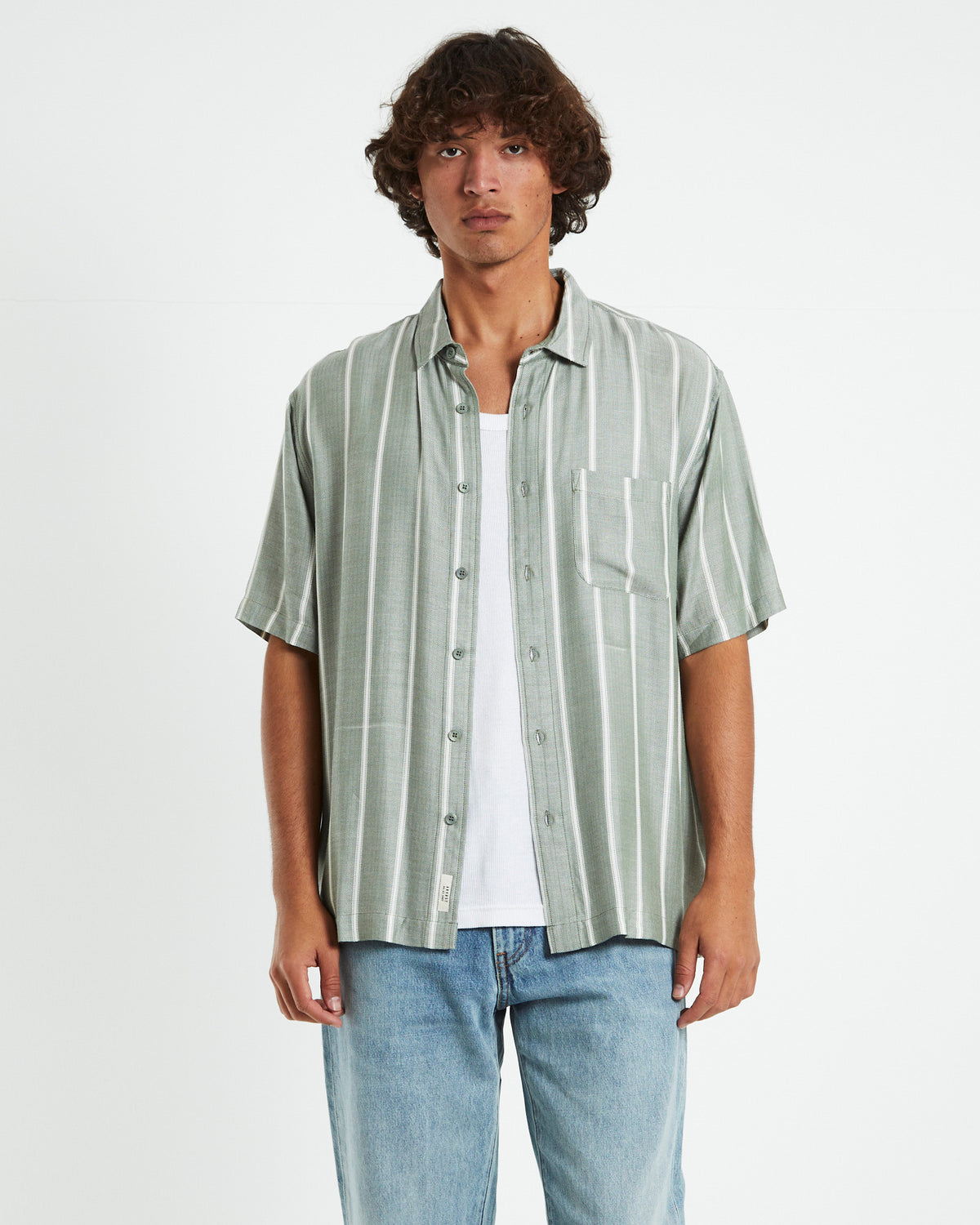 Society Short Sleeve Resort Shirt Forest Green GREEN