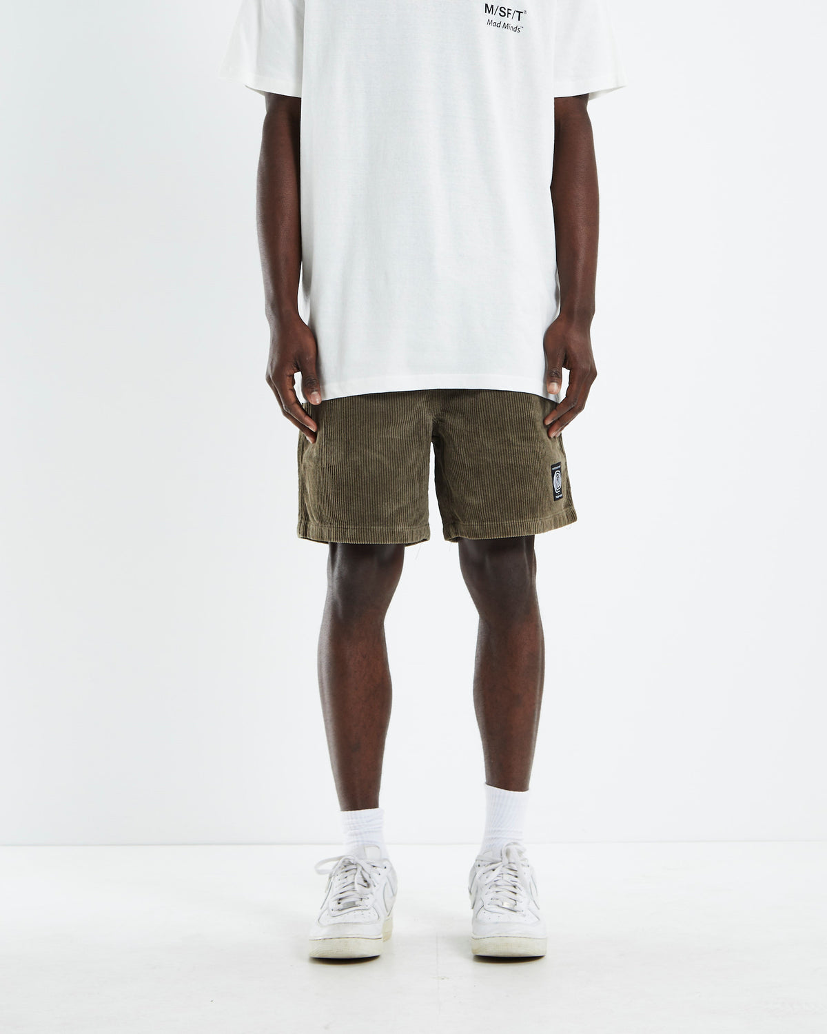 Pigment Cotton Cord Beach Metal Shorts Brown BROWN