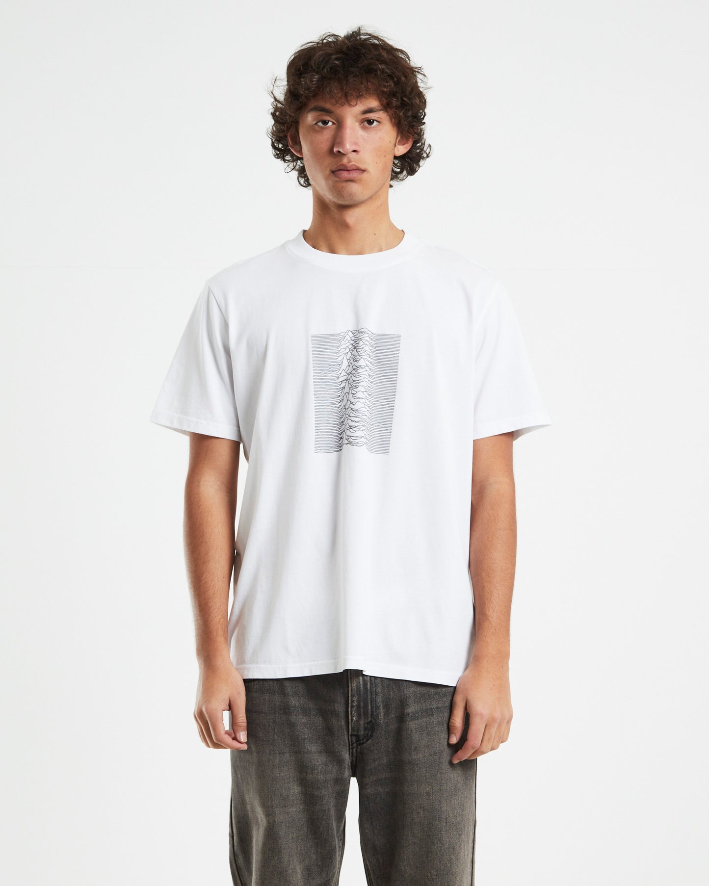 Joy Division Unknown Pleasures Band T-shirt White