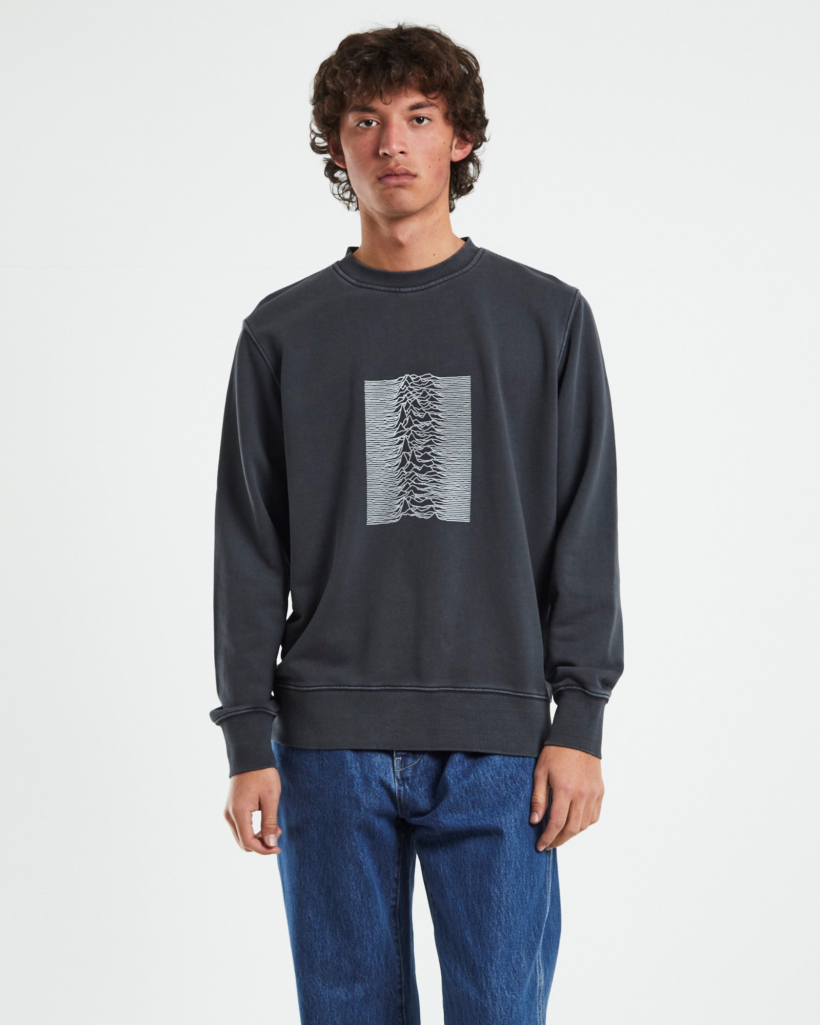 Joy Division Unknown Pleasures Crew Black BLACK