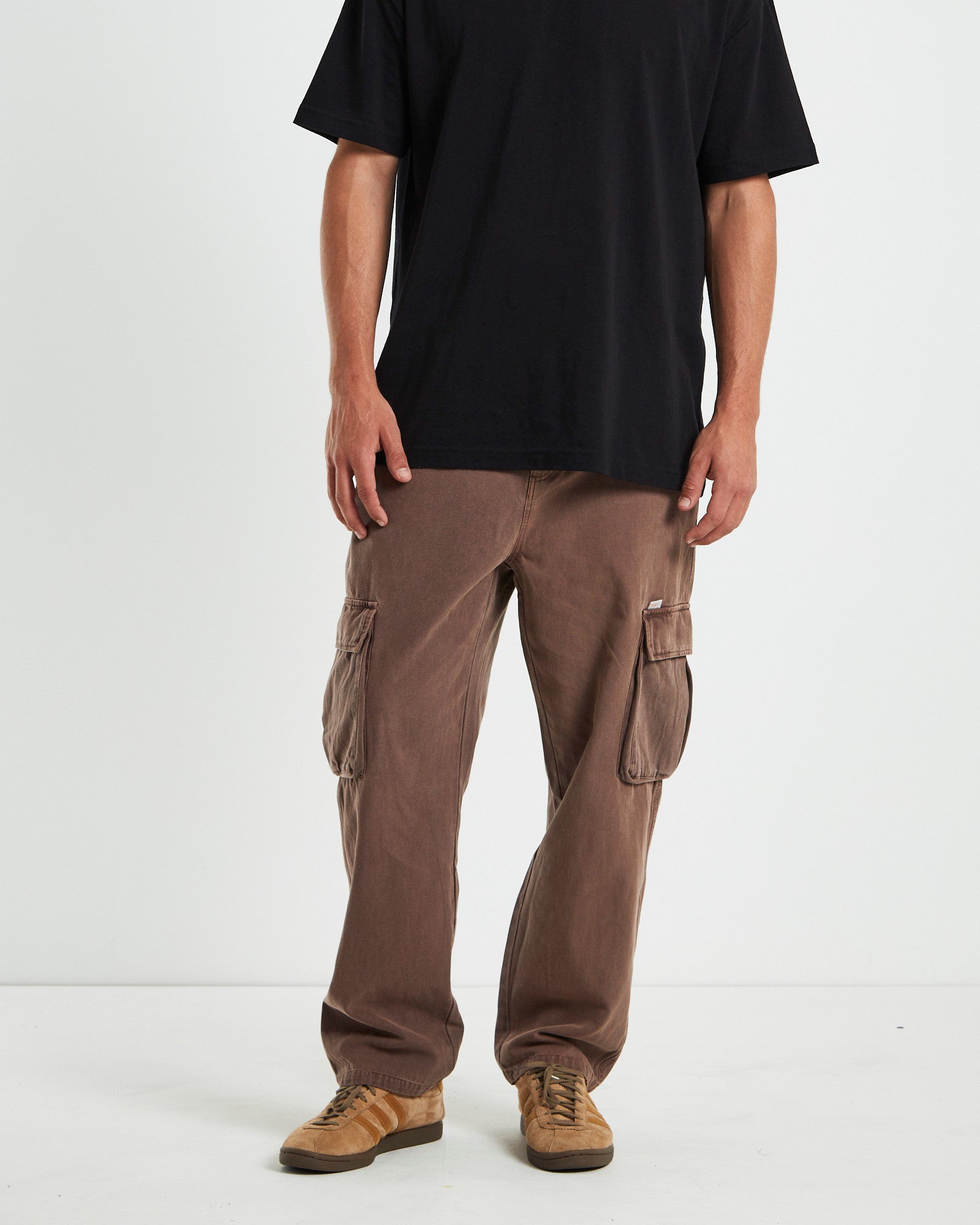 Green Onion Cargo Pants Chocolate Brown BROWN