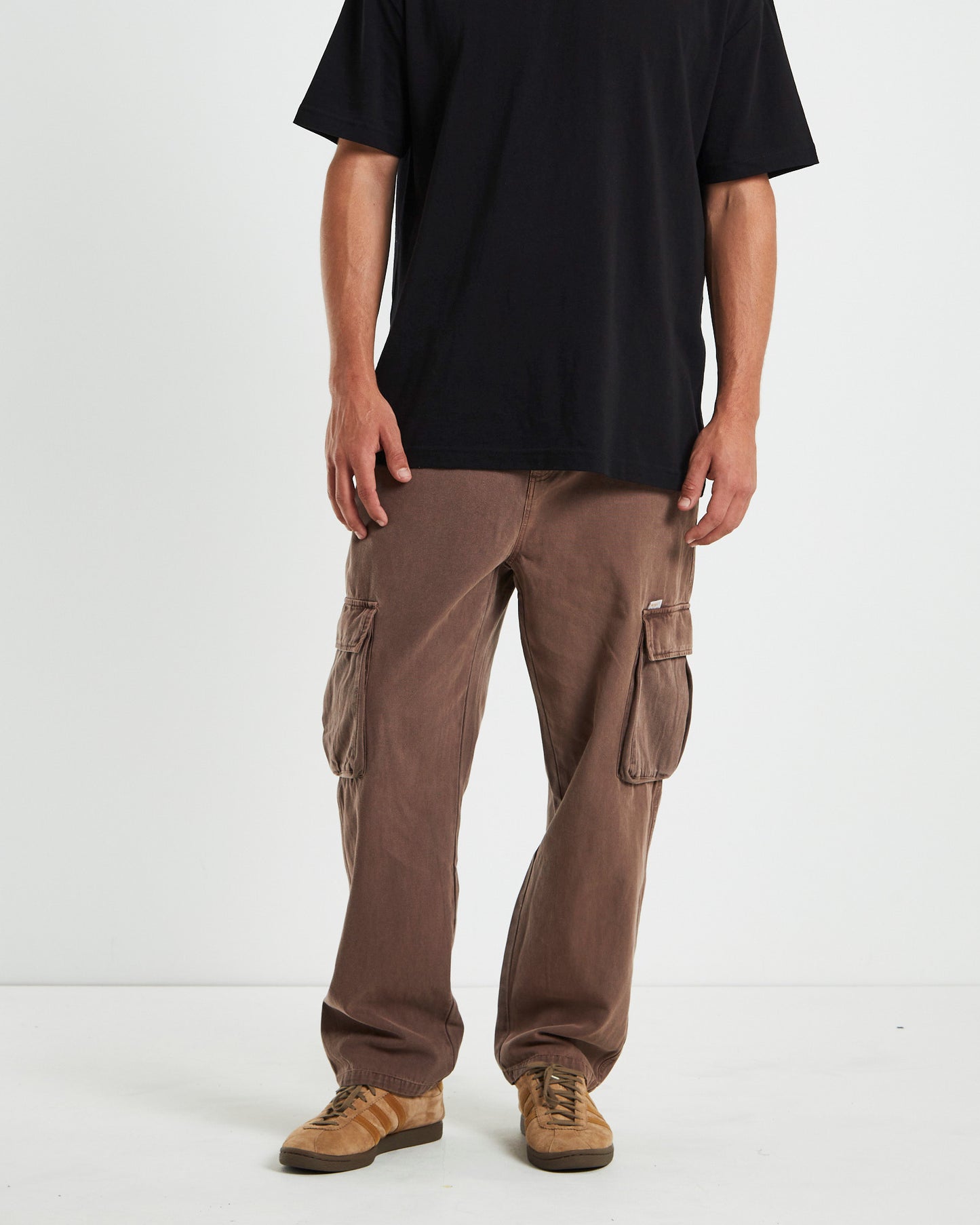 Green Onion Cargo Pants Chocolate Brown