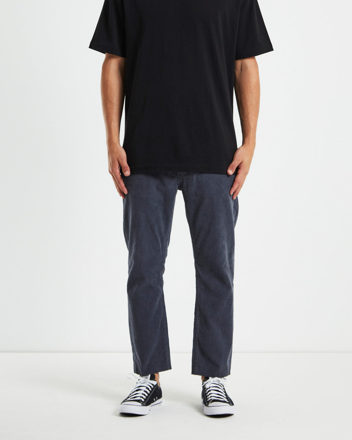 Relaxo Chop Cord Pants Petrol Grey GREY