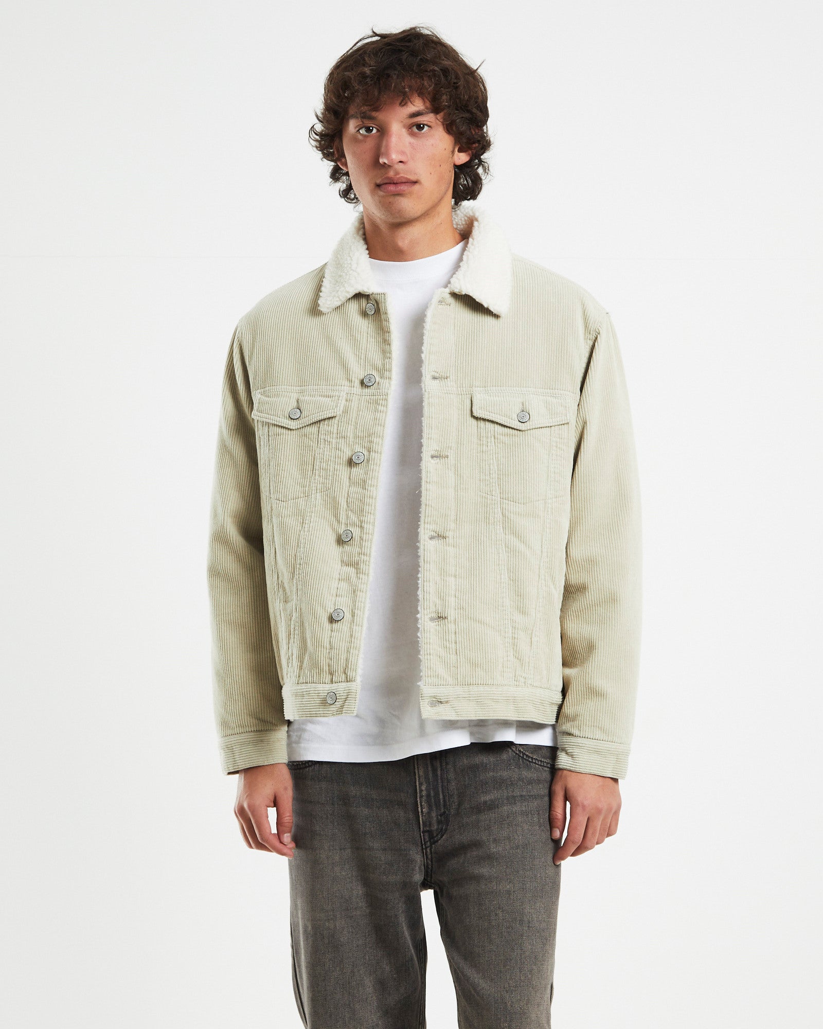 Switch Cord Borg Jacket Tan TAN