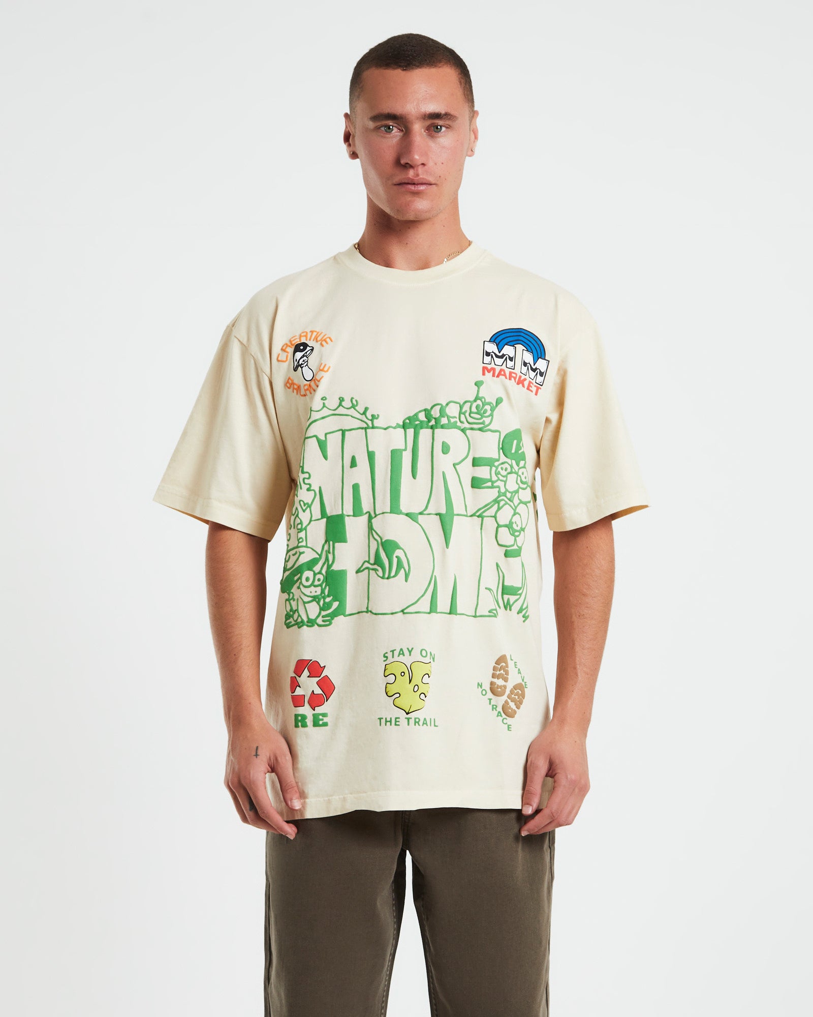 Nature Is Home Short Sleeve T-Shirt in Sand NATURAL