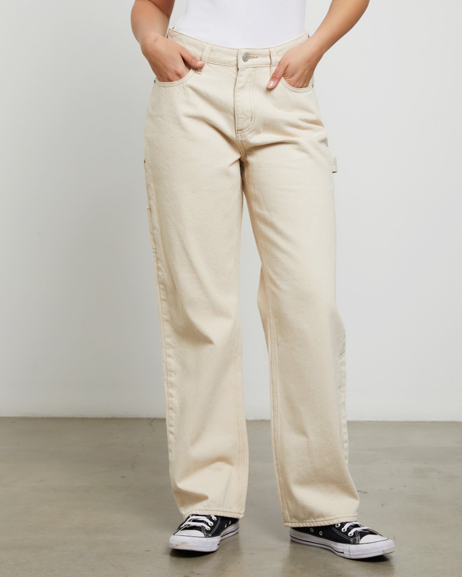 90s Mid Baggy Denim Jeans Organic Ecru DENIM