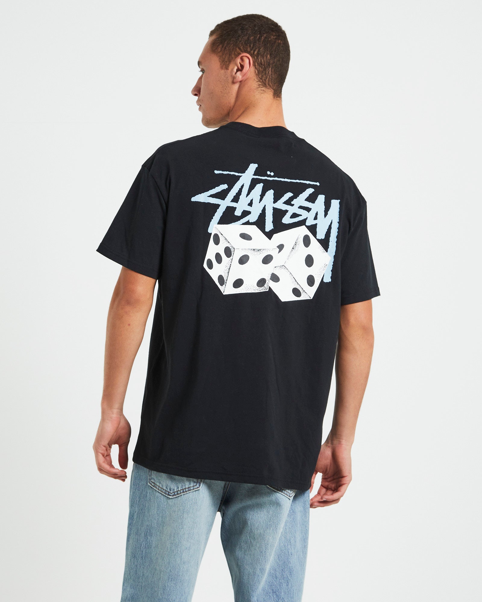 Pair Of Dice Solid Short Sleeve T-Shirt in Black BLACK