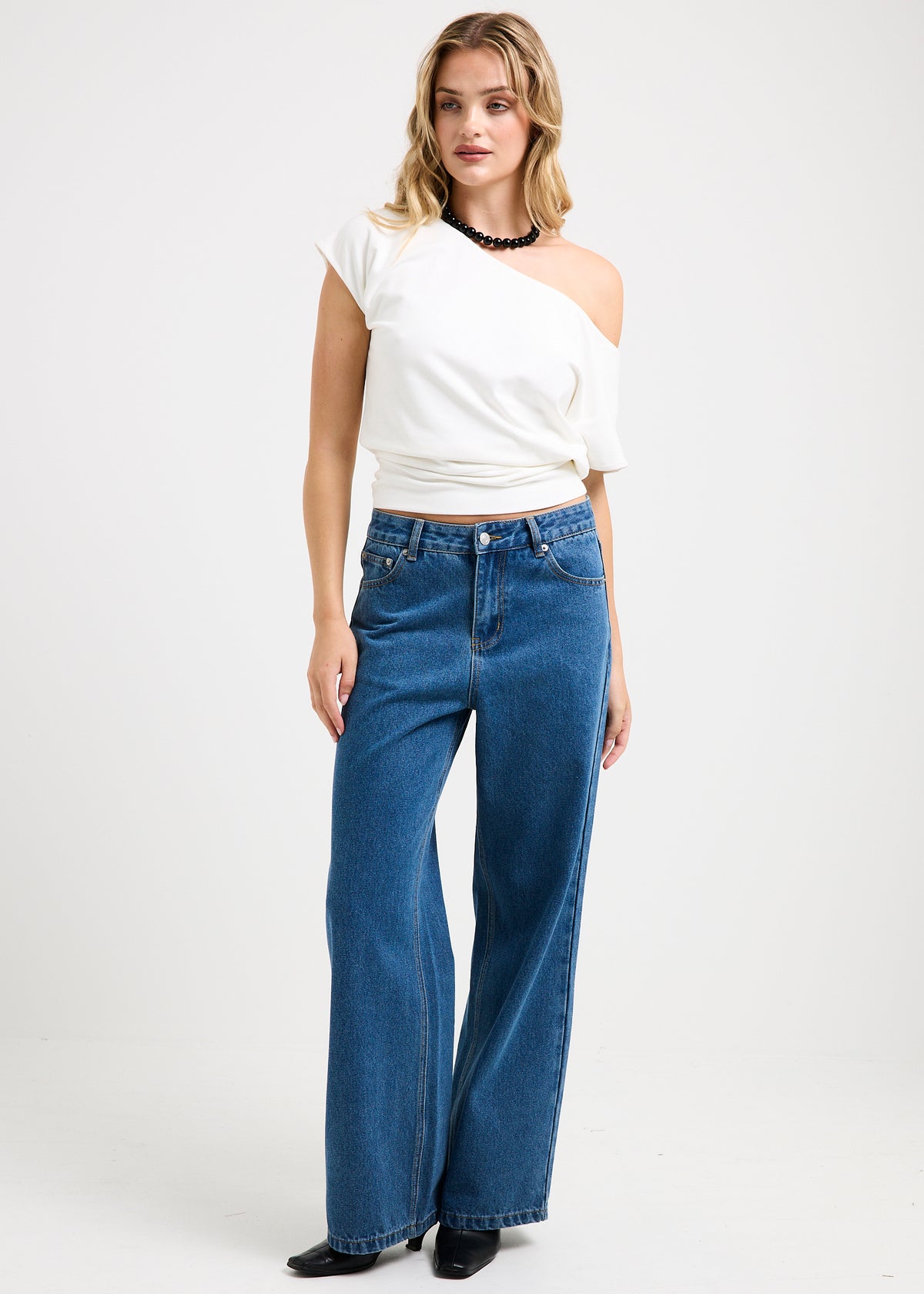 Misty High & Wide Denim Jeans MOODY BLUE