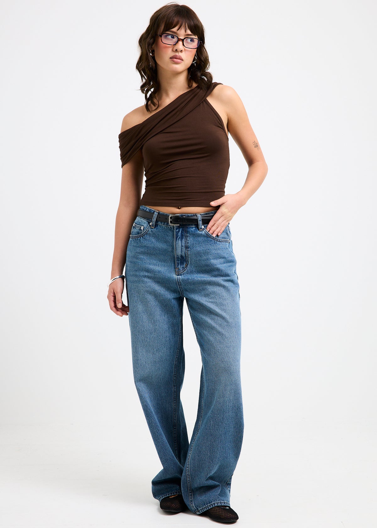 Alexa Mid Rise Relaxed Denim Jeans VINTAGE BLUE