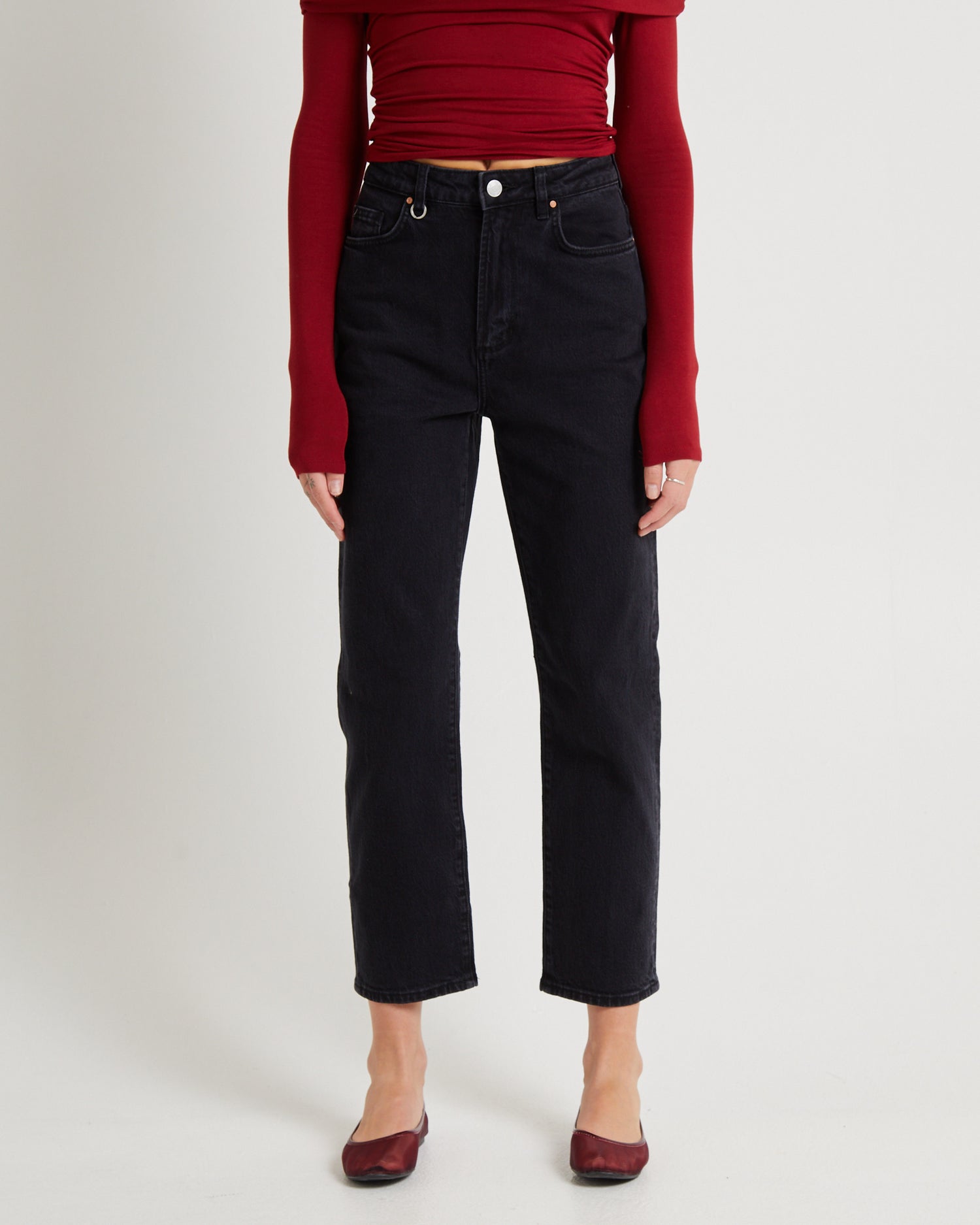 Nico Straight Denim Jeans Blackout BLACKOUT