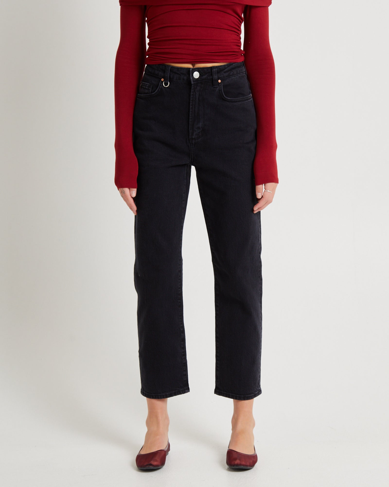 Nico Straight Denim Jeans Blackout BLACKOUT