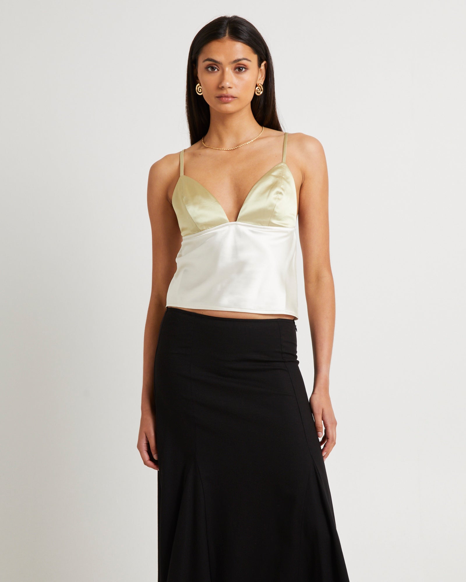 Camille Contrast Slip Top BUTTERCUP CONTRAST