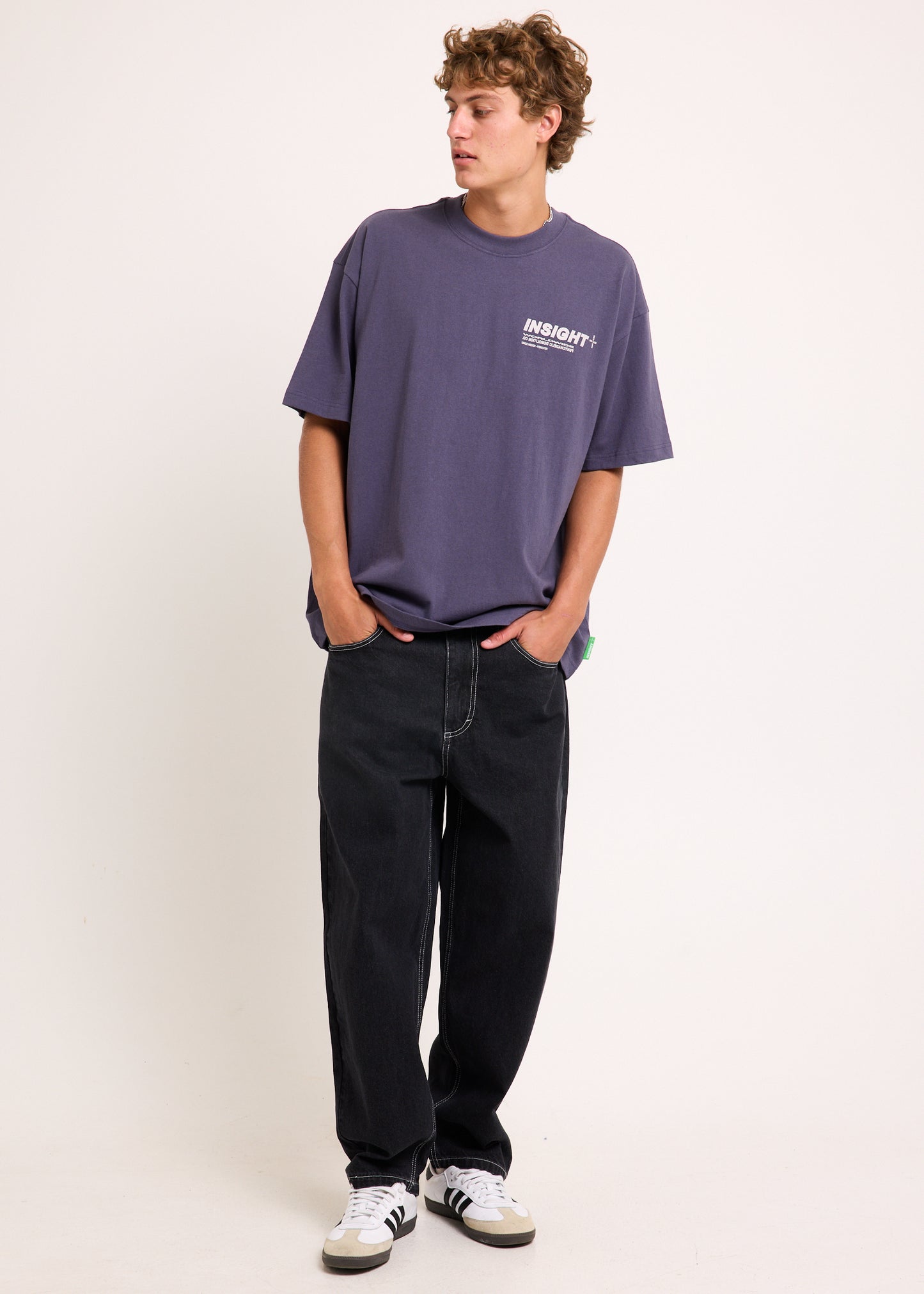 Wide Boy Denim Jeans SILVER BLACK