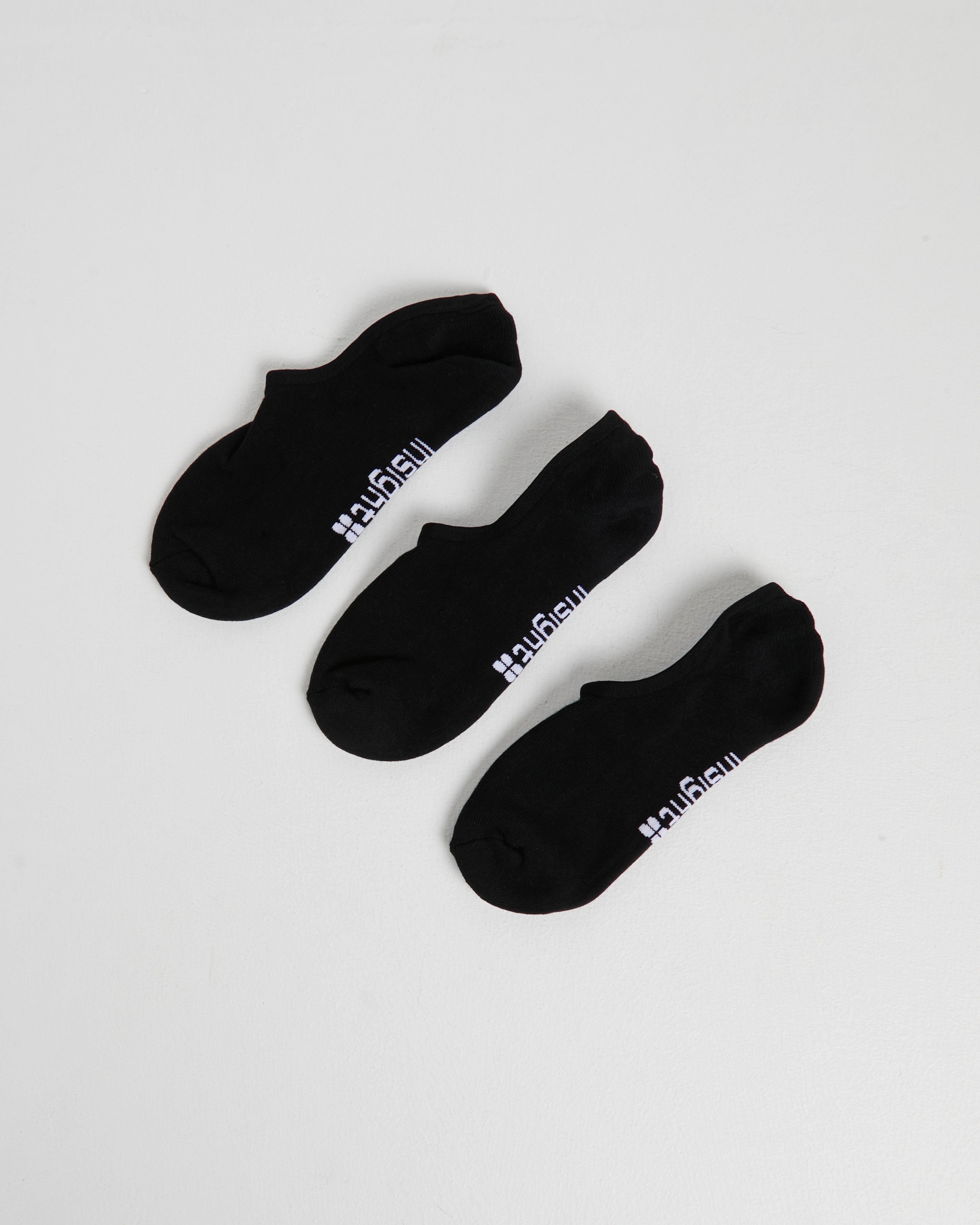 3 Pack Logo Invisible Sock BLACK