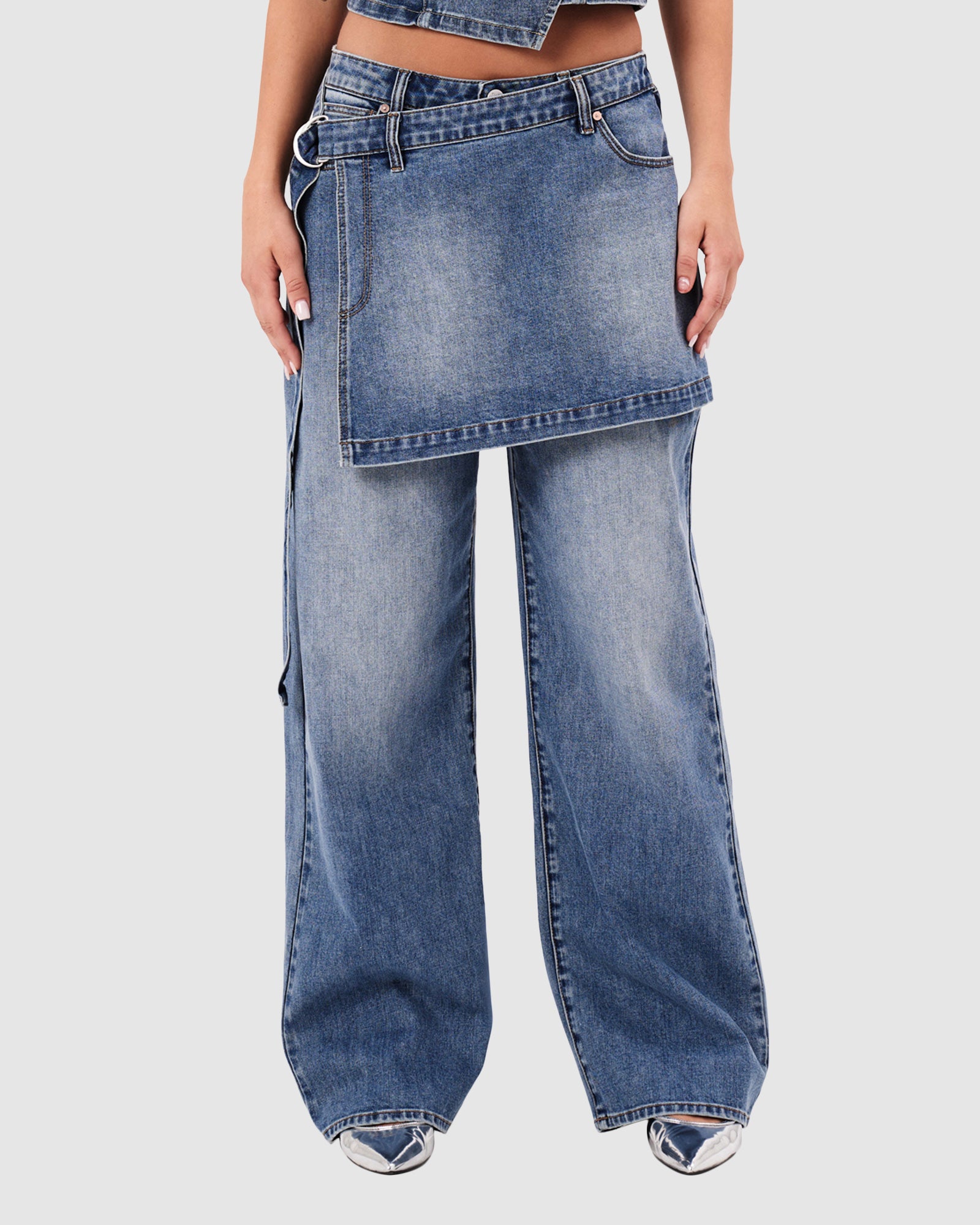 95 Mid Baggy Skirt Denim Jeans Dalia DALIA