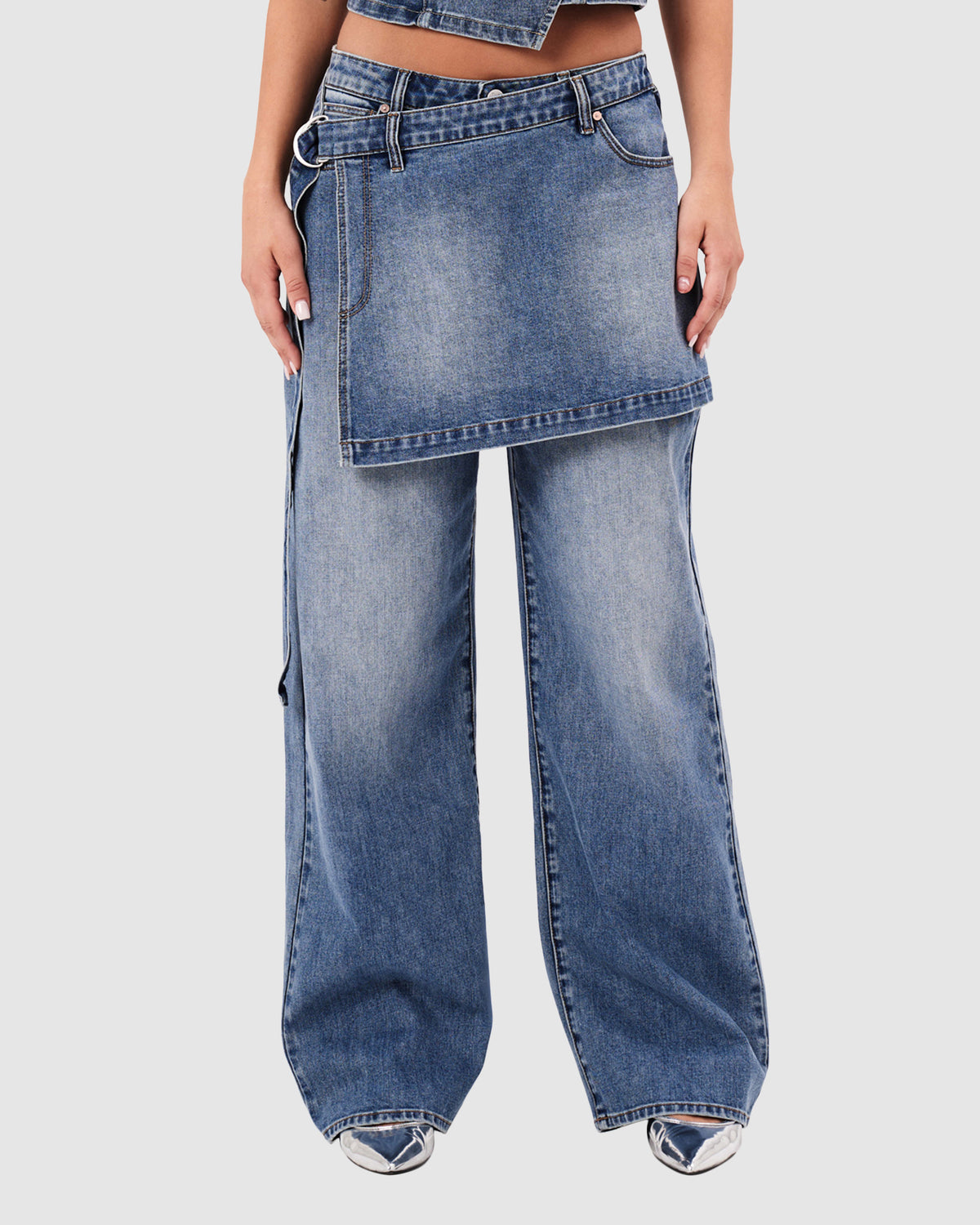 95 Mid Baggy Skirt Denim Jeans Dalia DALIA