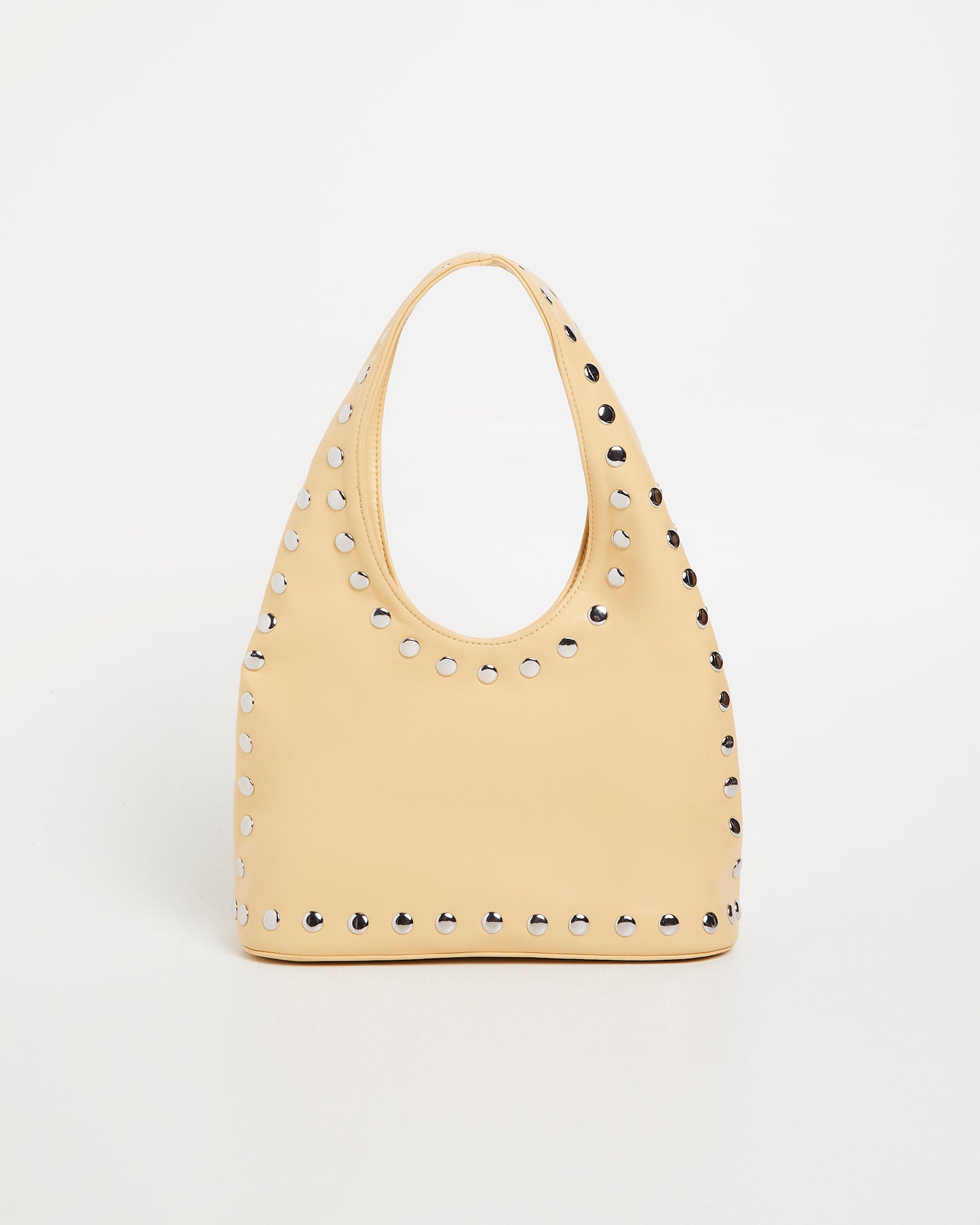 Stud Hobo Shoulder Bag YELLOW