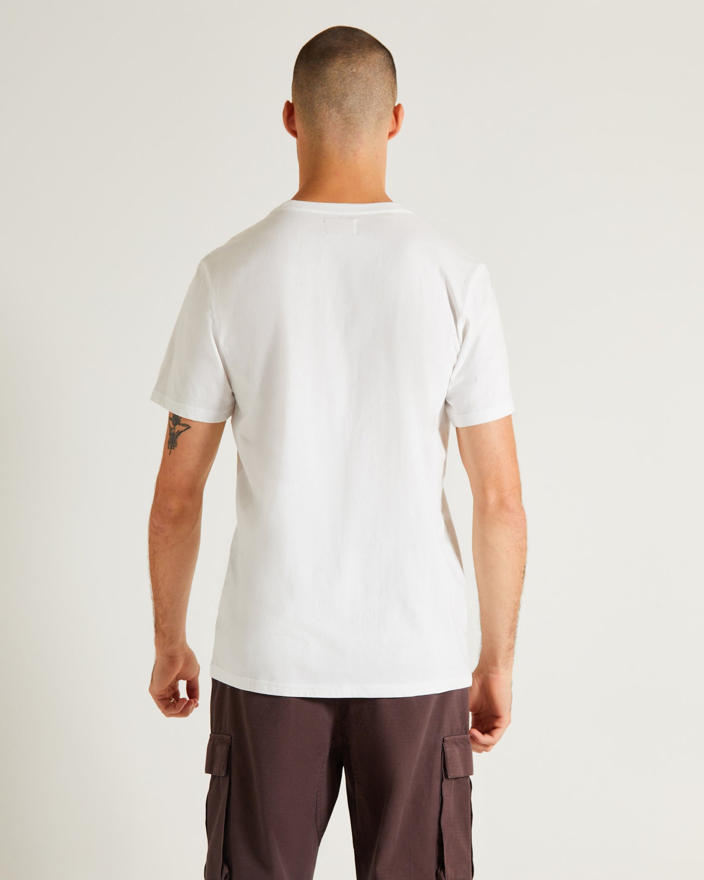 Basic Crew Neck Short Sleeve T-Shirt WHITE