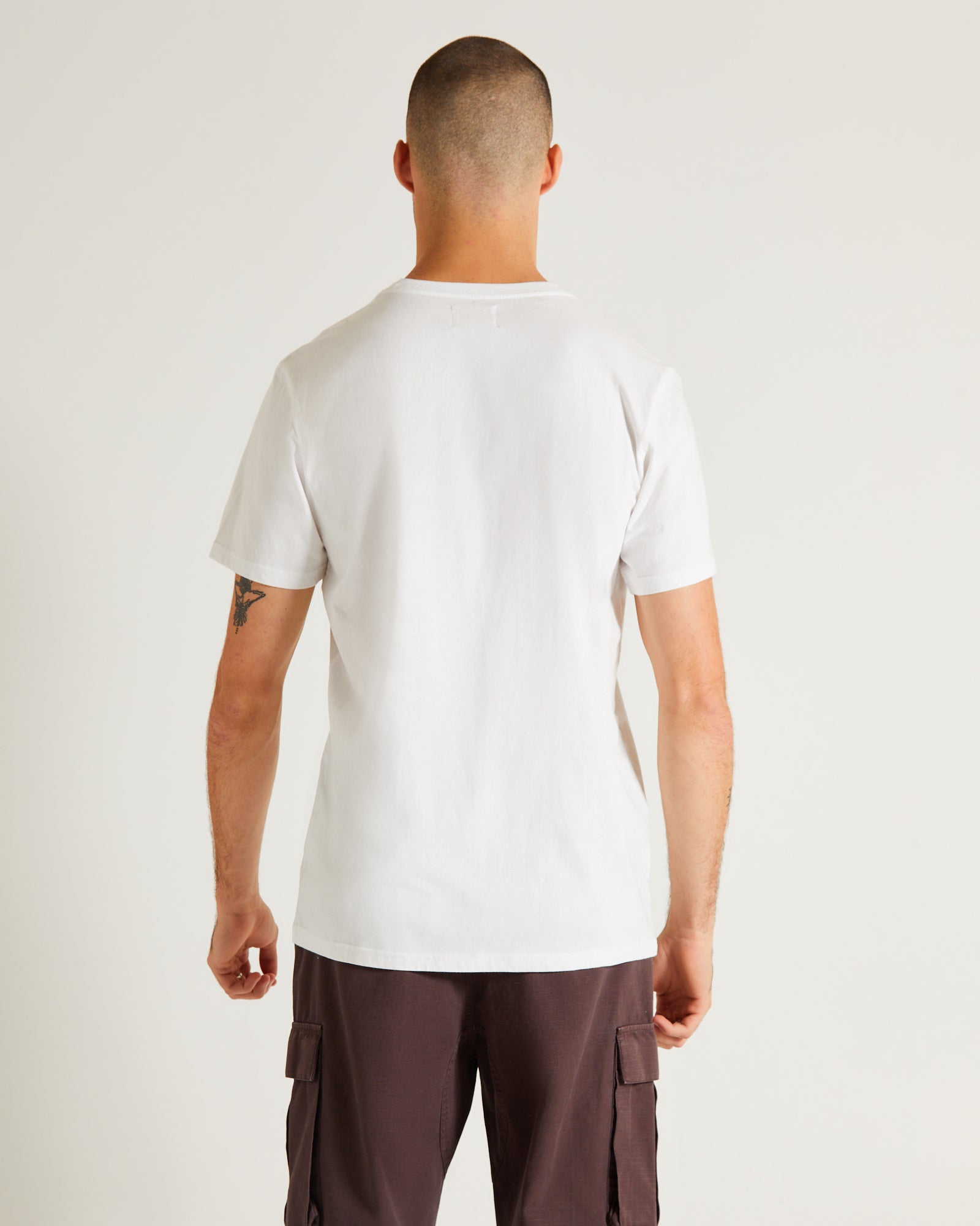 Basic Crew Neck Short Sleeve T-Shirt WHITE