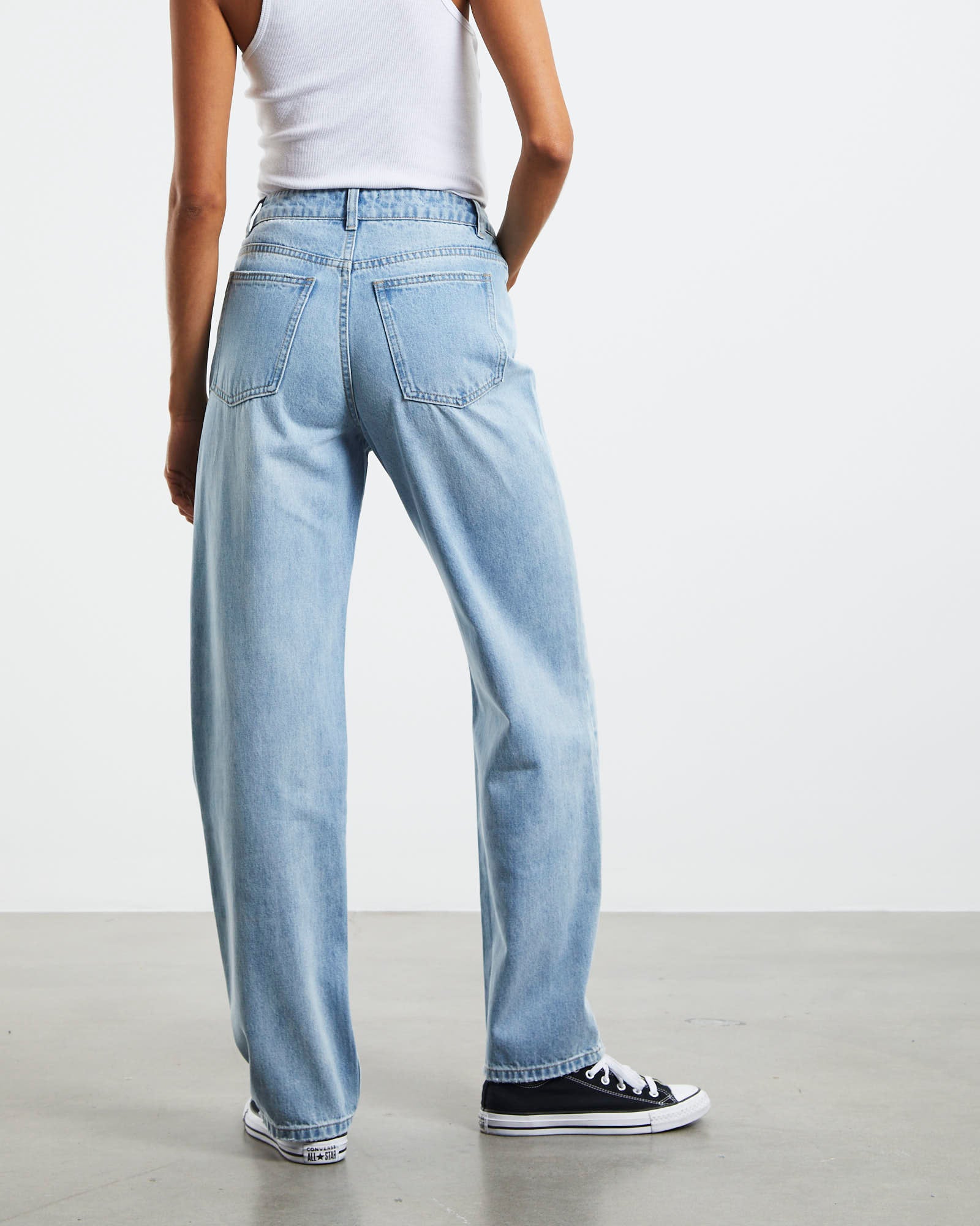 Brandi High Rise Straight Leg Jeans Vintage Blue BLUE