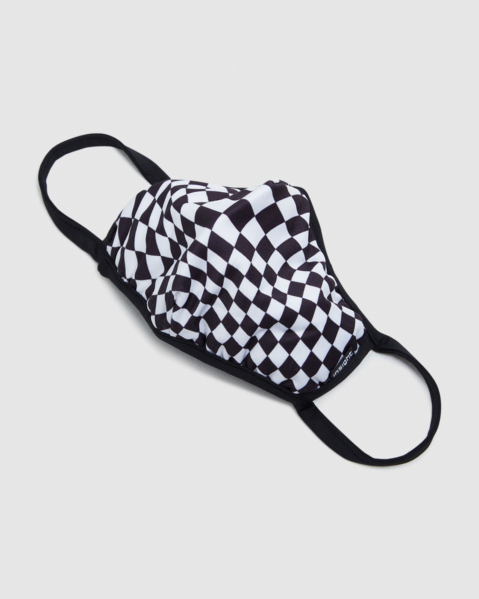 Tripped Out Check Face Mask Black/White WHITE