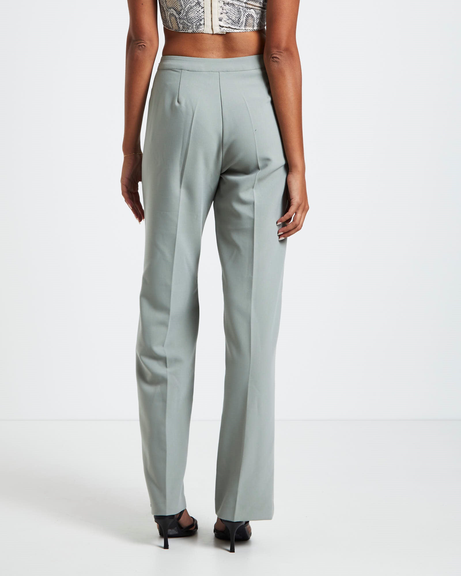 Lori Cut Out Tailored Pants GREEN