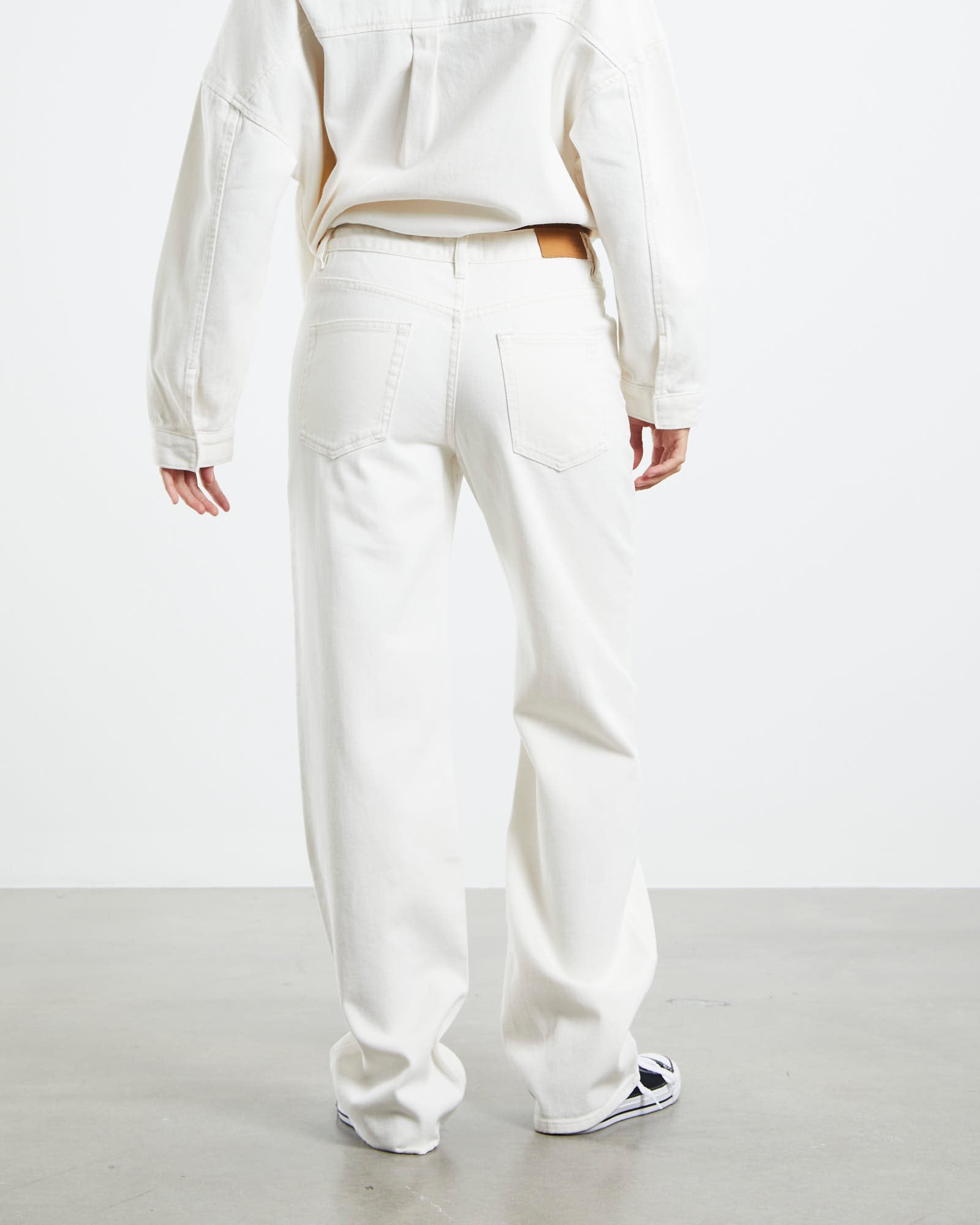 Maya Low Rise Straight Leg Jeans Chalk White