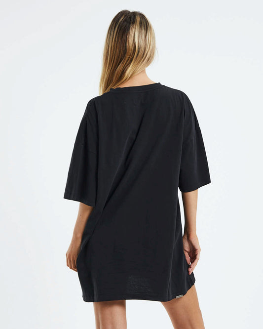 Lightning Eagle T-Shirt Dress Black