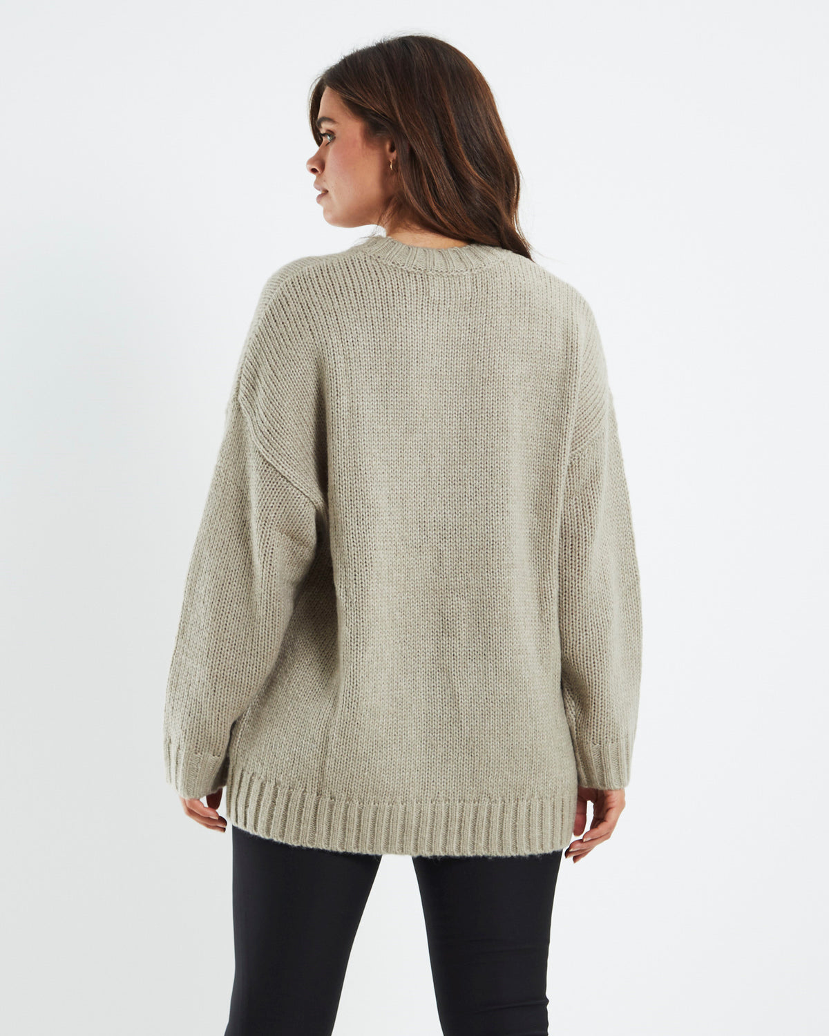 Super Slouch Sweater Cement Beige CEMENT