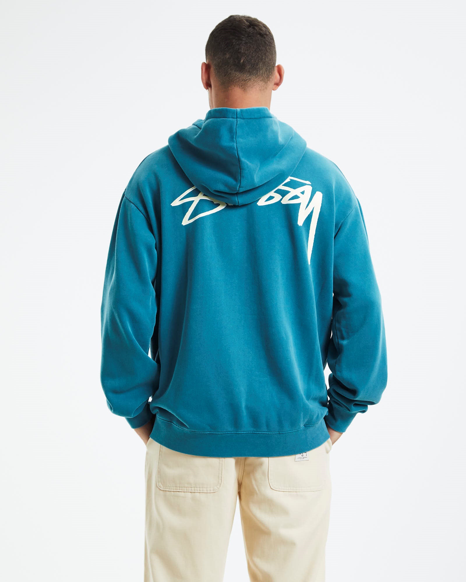 Shadow Script Hoodie Pigment Dark Teal TEAL