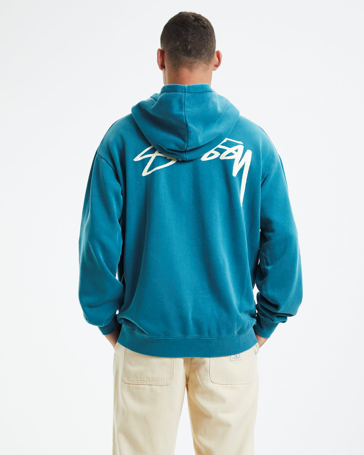 Shadow Script Hoodie Pigment Dark Teal TEAL