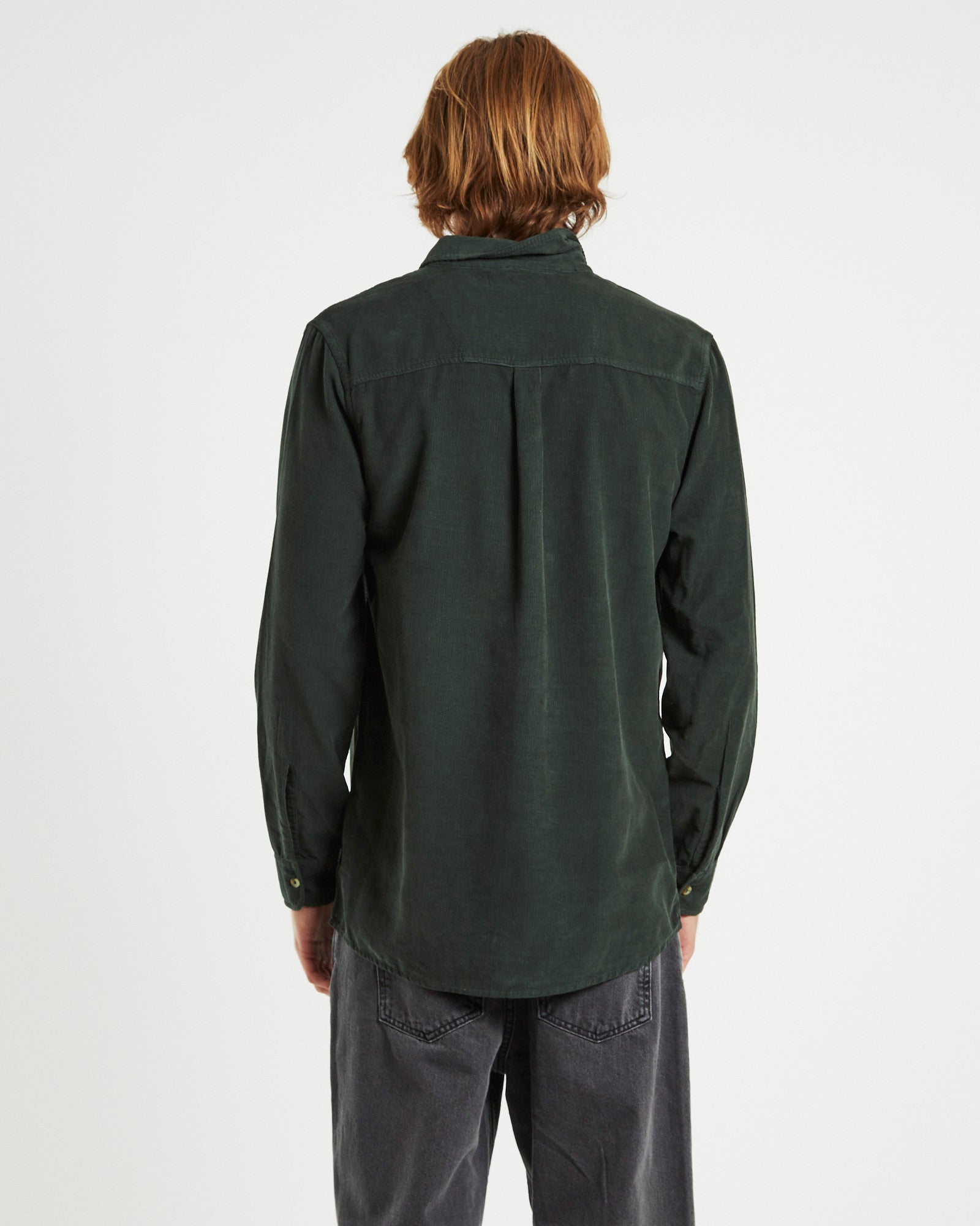 Men At Work Cord Shirt Pine Green GREEN