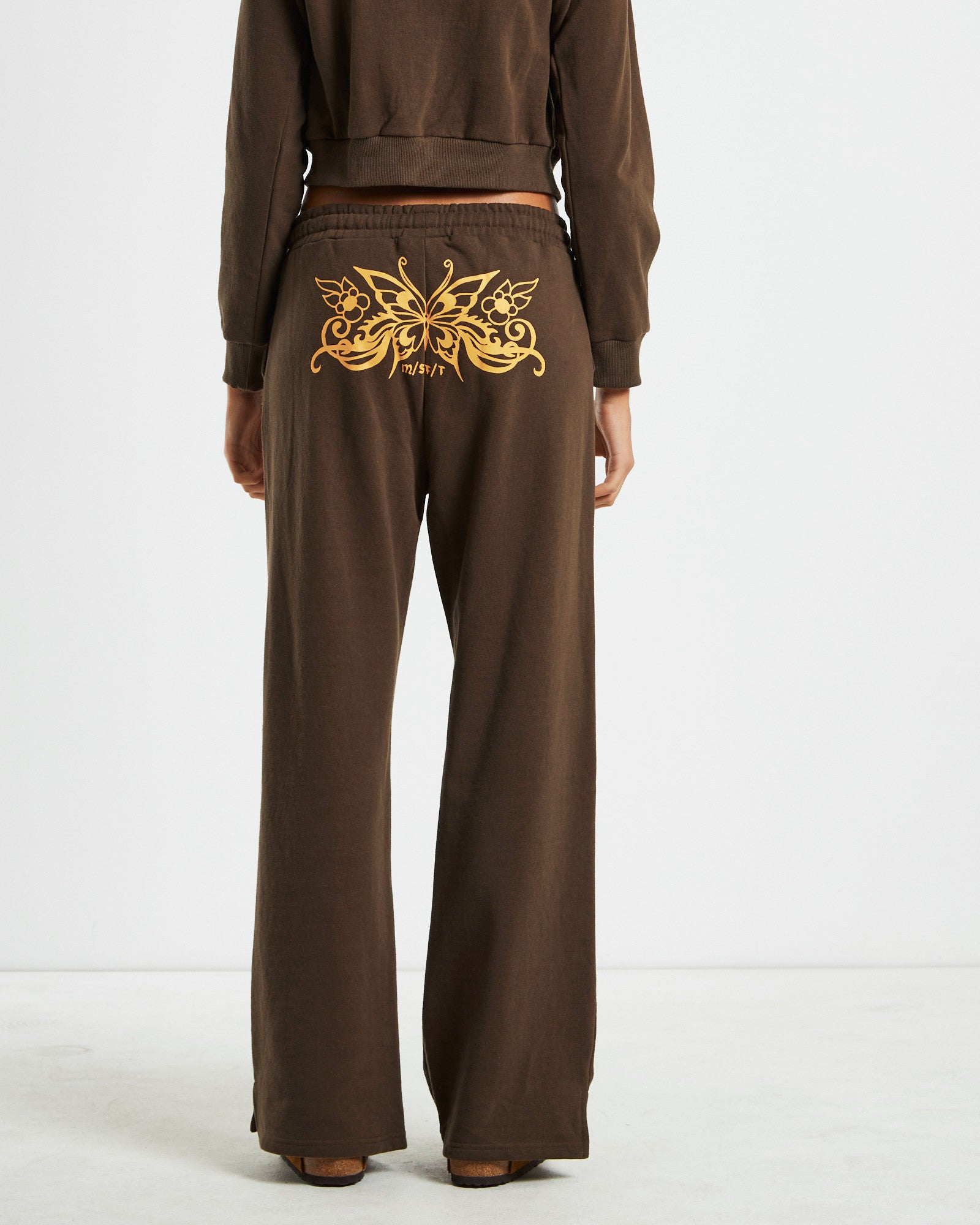 Sure Desire Wide Leg Trackpants Brown BROWN