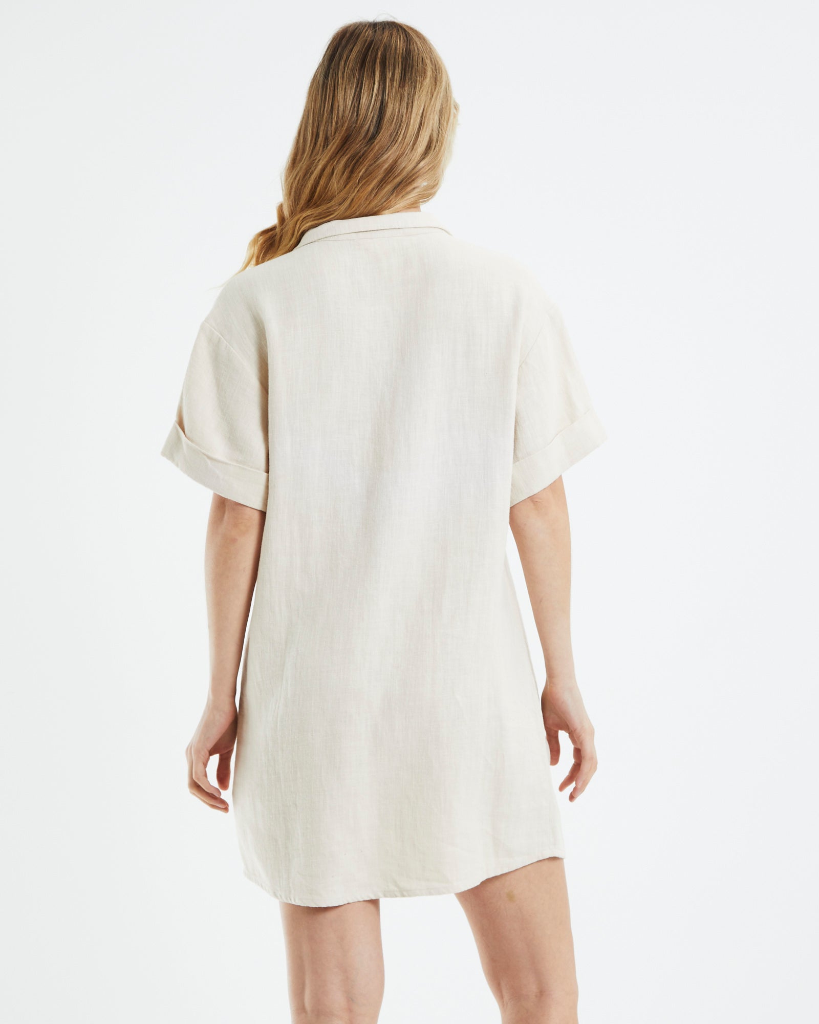 Payton Shirt Dress Natural NATURAL