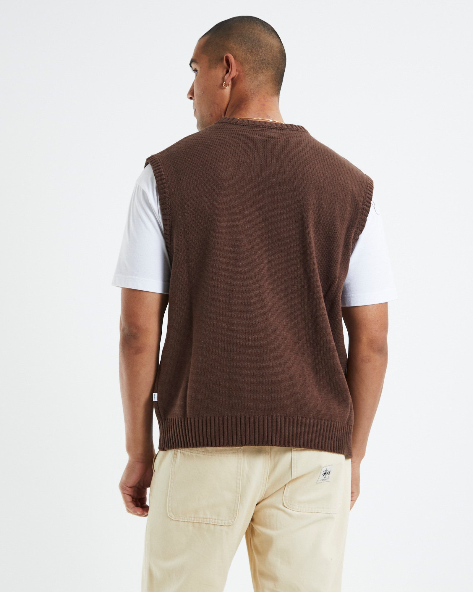 Knit Vest Umber Brown BROWN