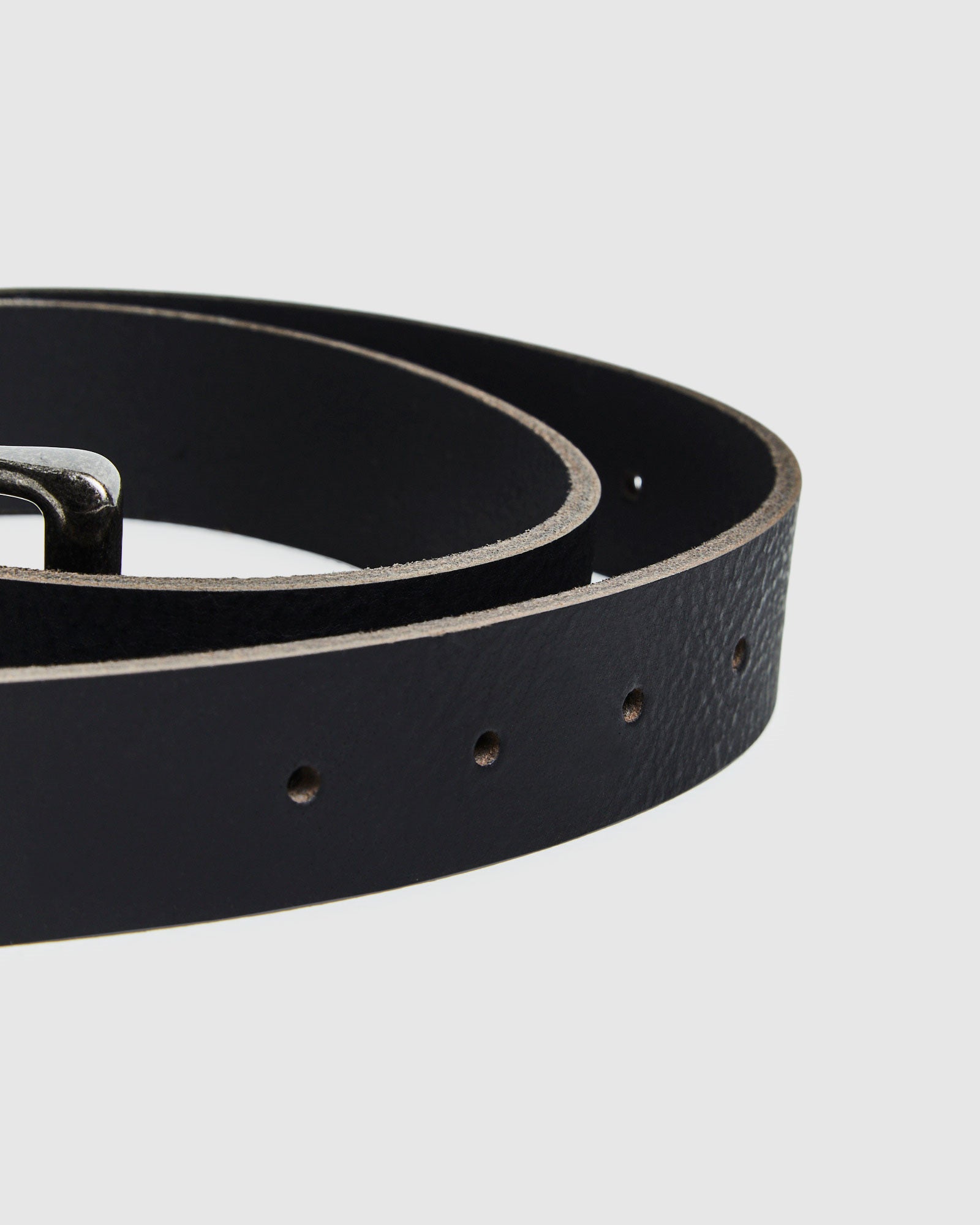Australian-Made Genuine Leather Belt Black BLACK